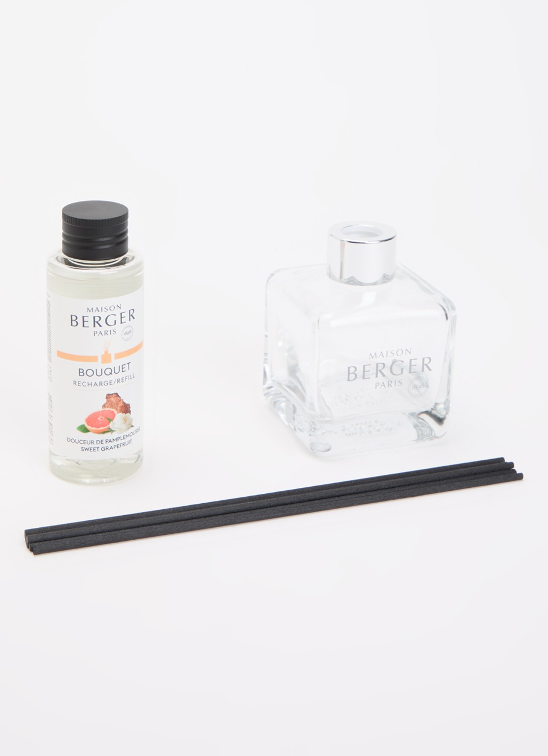 Maison Berger Sweet Grapefruit geurstokjes met navulling 100 ml  - voorkant 3 wit