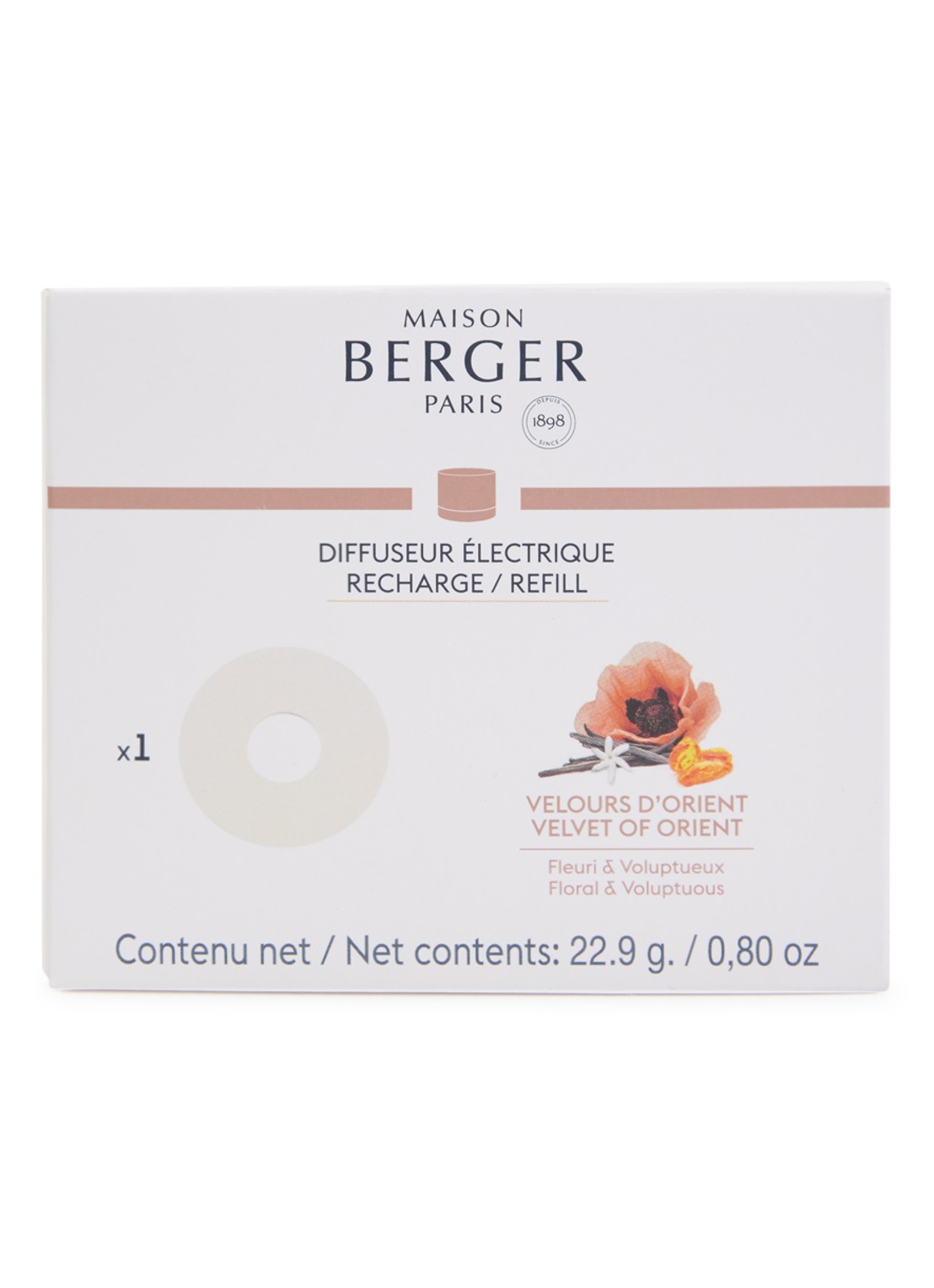 Maison Berger Velvet of Orient navulling elektrische diffuser voor Nomad Berger - voorkant undefined