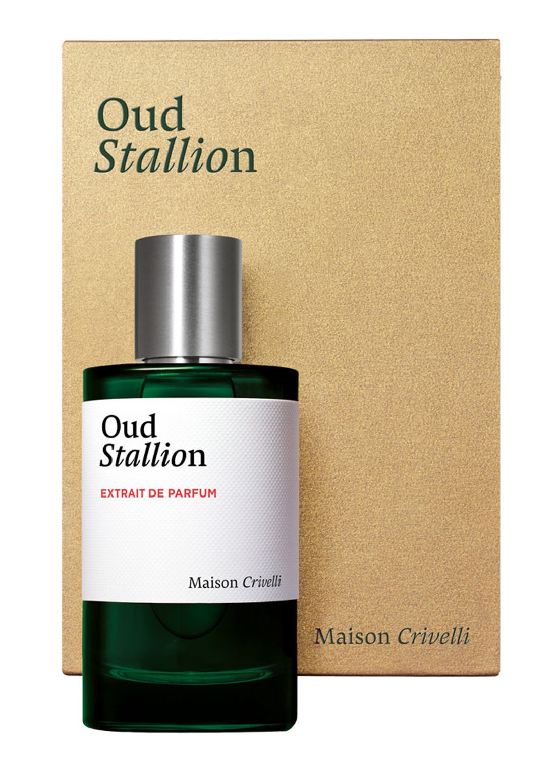 Maison Crivelli Oud Stallion Extrait de Parfum  - voorkant 3 beige