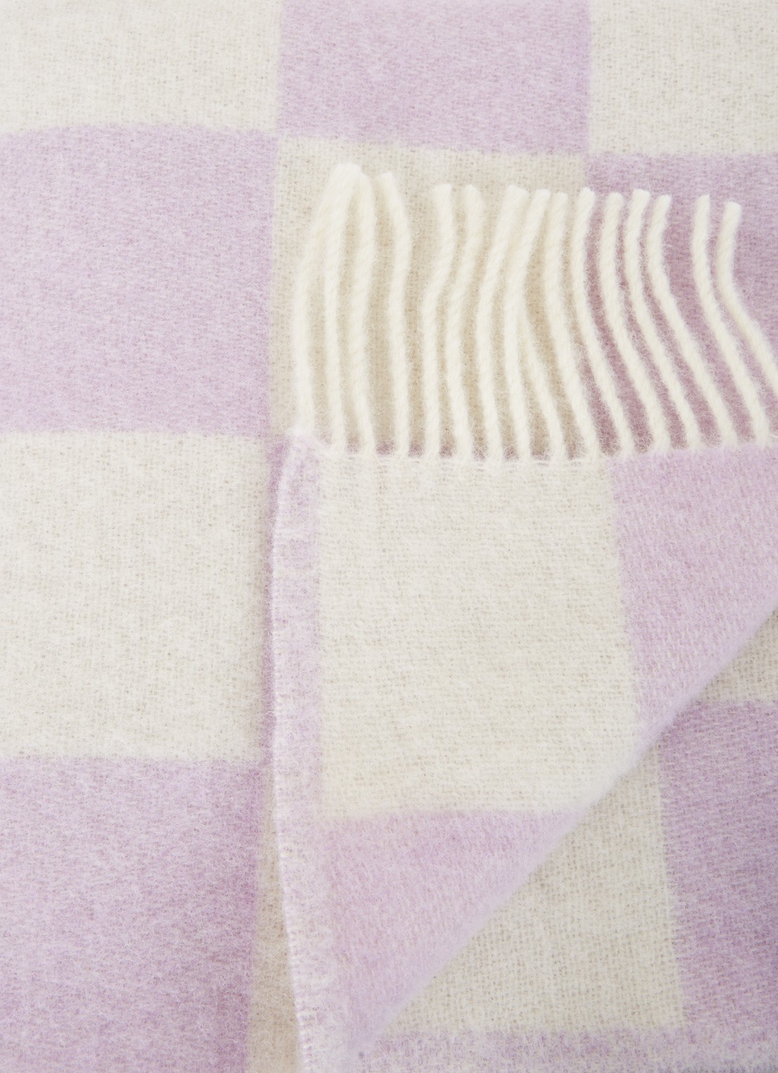 Maison Deux Checkerboard plaid van wol 130 x 200 cm - detail 3 lila