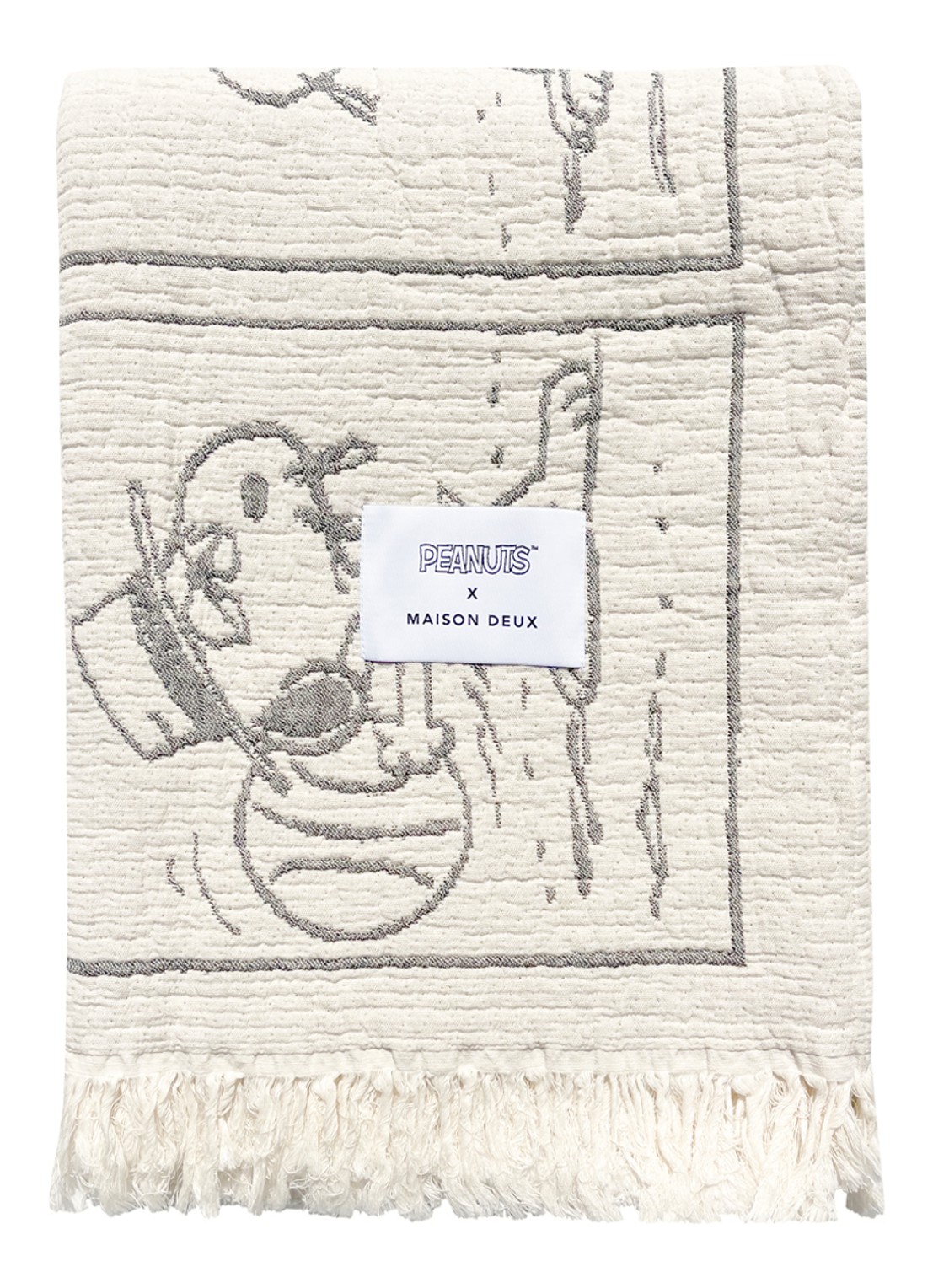 Maison Deux Dessert plaid 130 x 200 cm - voorkant 2 creme