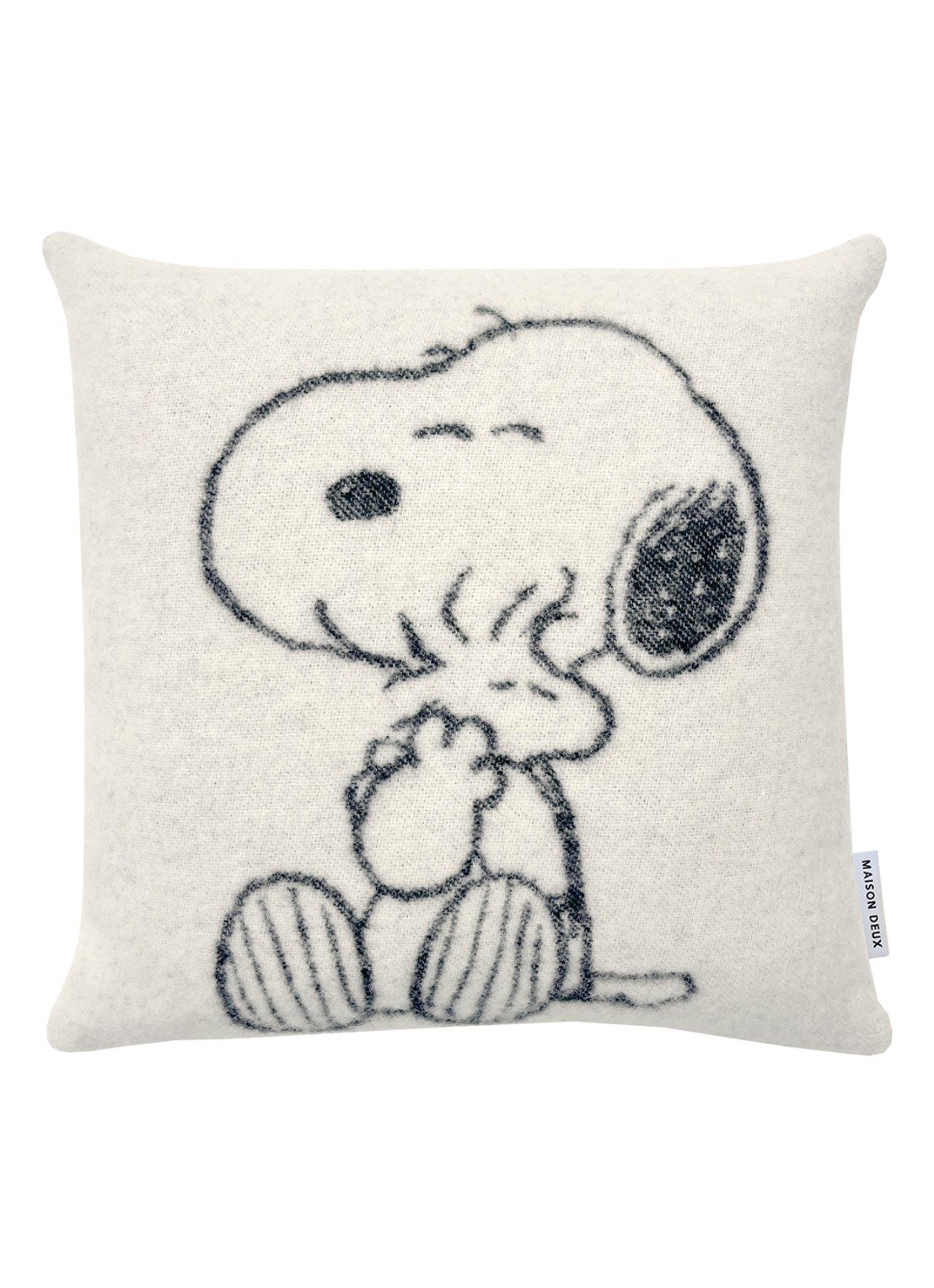Maison Deux Knuffel sierkussenhoes 50 x 50 cm - voorkant creme