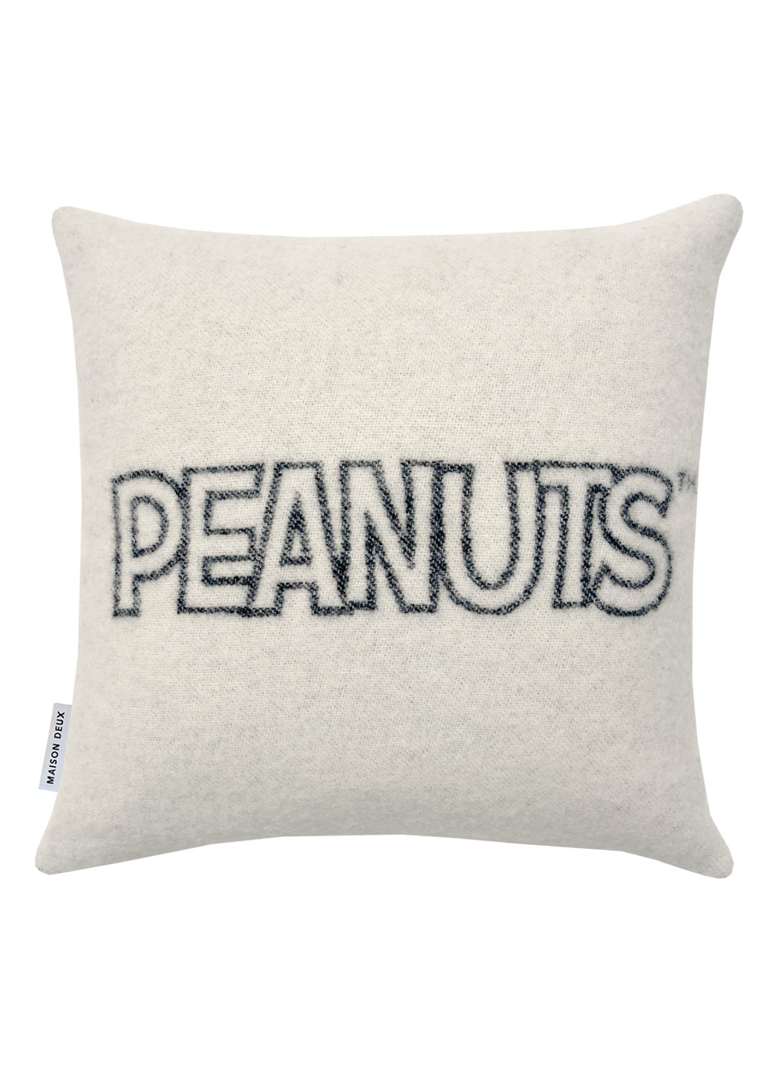 Maison Deux Knuffel sierkussenhoes 50 x 50 cm - voorkant 2 creme