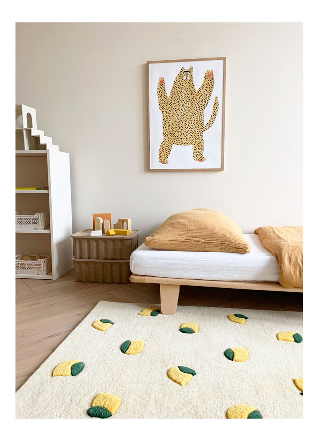 Maison Deux Lemons S vloerkleed 80 x 120 cm - voorkant 2 creme
