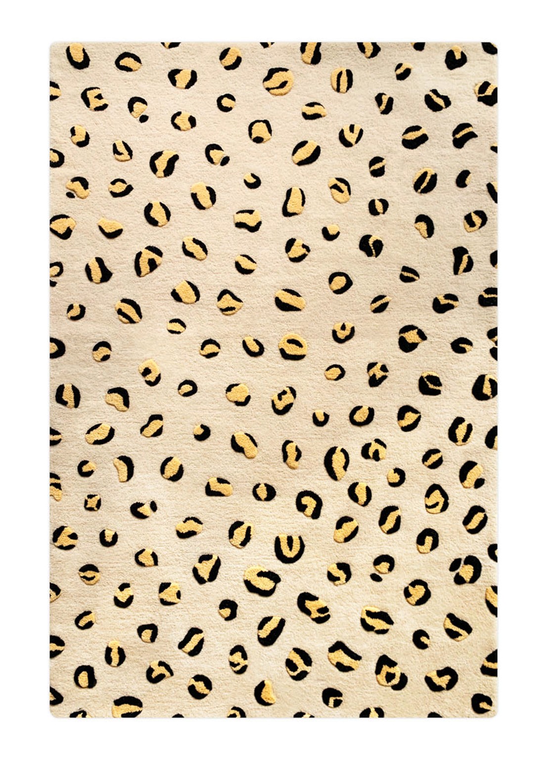Maison Deux Leopard Large vloerkleed 120 x 180 cm - voorkant 4 beige