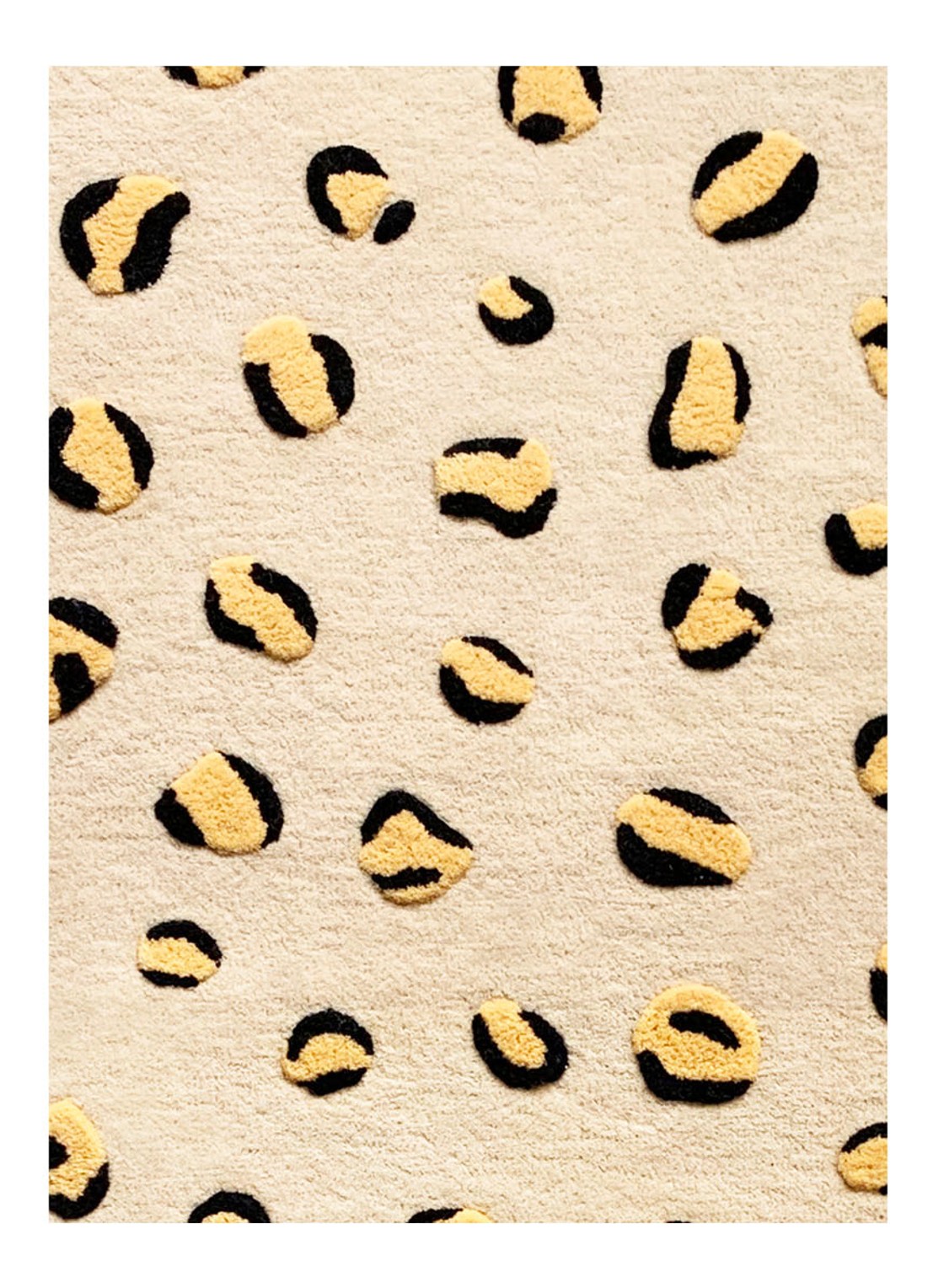 Maison Deux Leopard small vloerkleed 80 x 120 cm - detail 2 beige