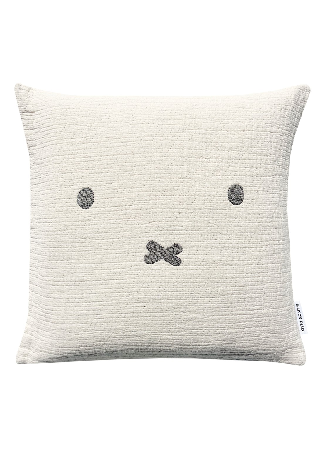 Maison Deux Miffy sierkussenhoes 50 x 50 cm - voorkant creme