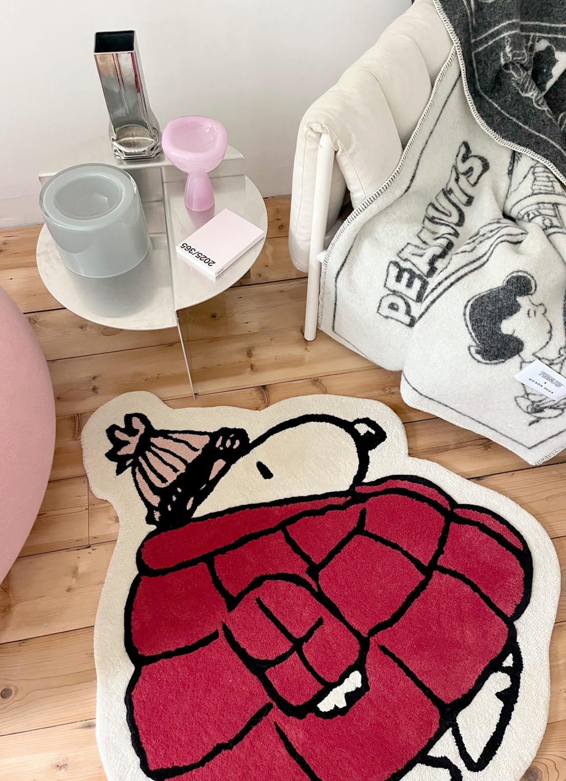 Maison Deux Peanuts plaid 130 x 200 cm - detail 4 creme