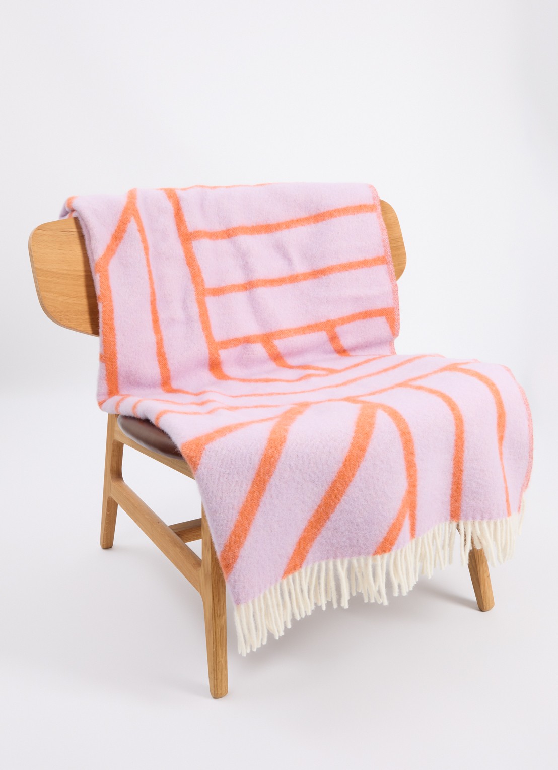 Maison Deux Plaid van wol 130 x 200 cm - voorkant 2 rood