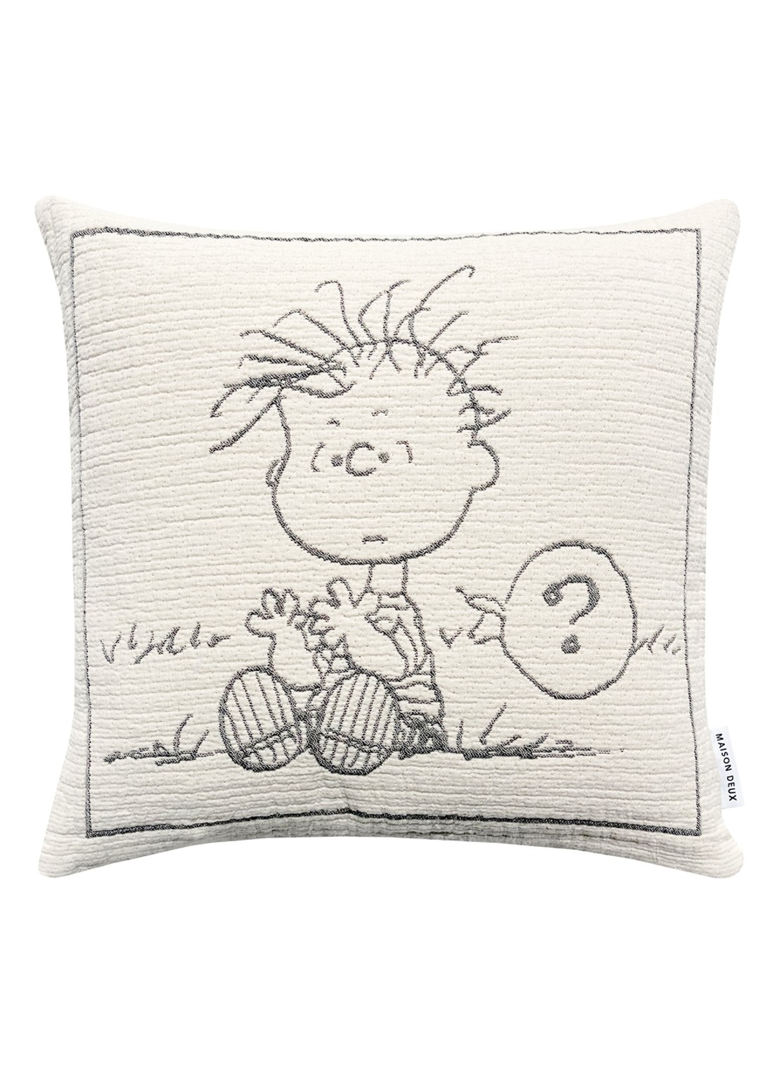 Maison Deux Zeppelin sierkussenhoes 50 x 50 cm - voorkant creme