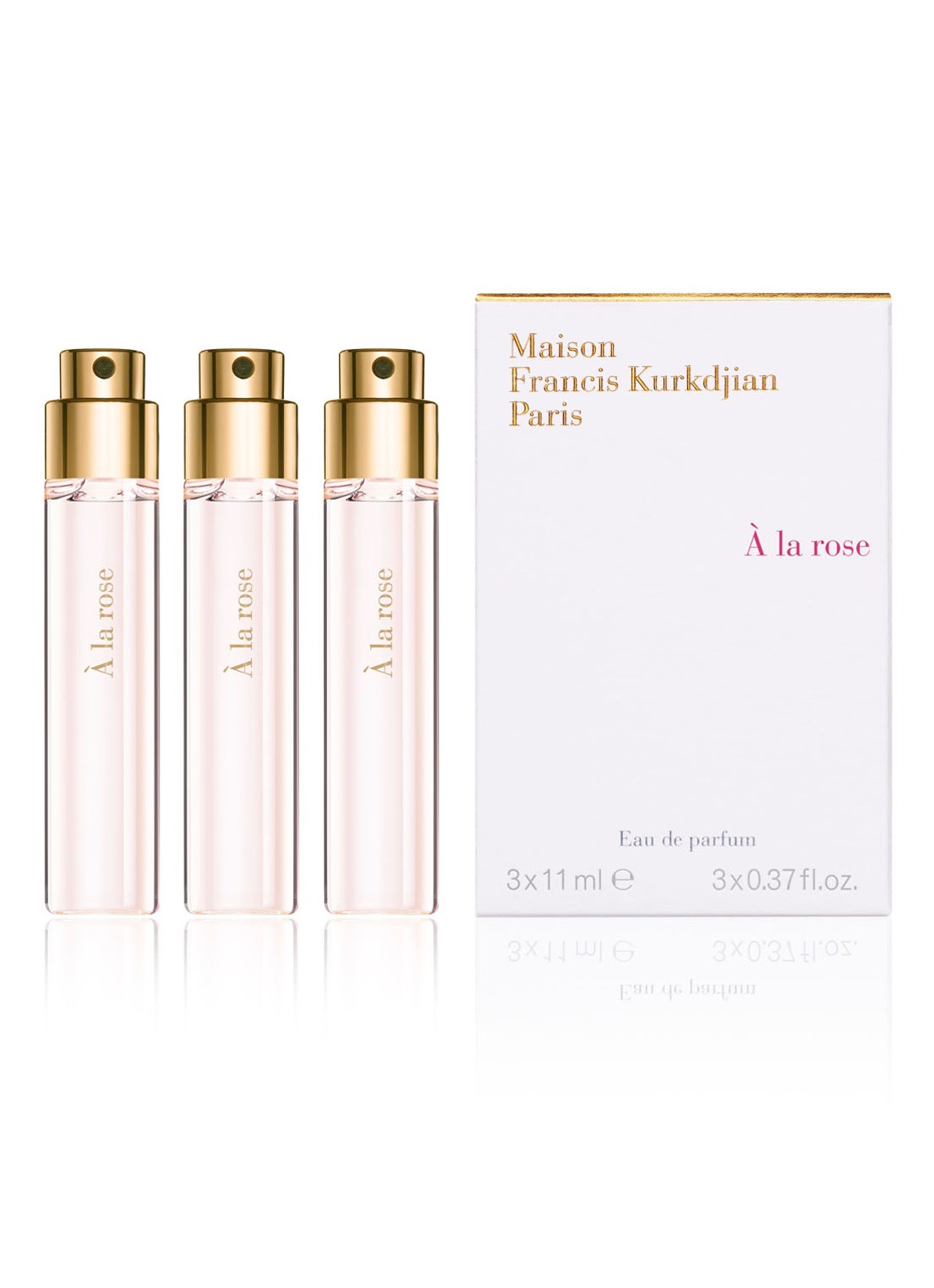 Maison Francis Kurkdjian À la Rose Eau de Parfum - navulling set van 3 - voorkant 2 undefined