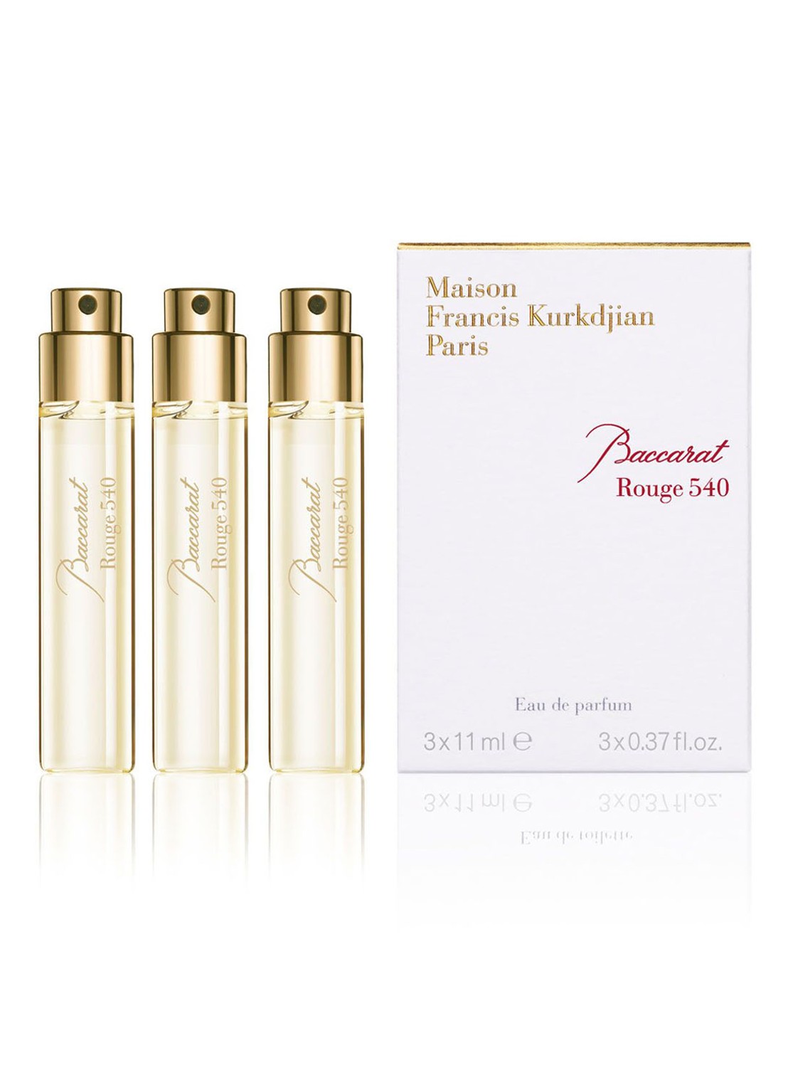 Maison Francis Kurkdjian Baccarat Rouge 540 Eau de Parfum - navulling set van 3 - voorkant 2 undefined