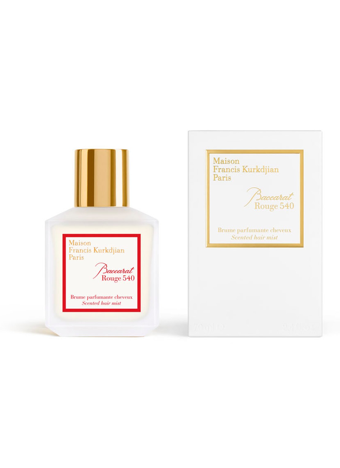 Maison Francis Kurkdjian Baccarat Rouge 540 Hairmist - haarparfum - voorkant 2 undefined