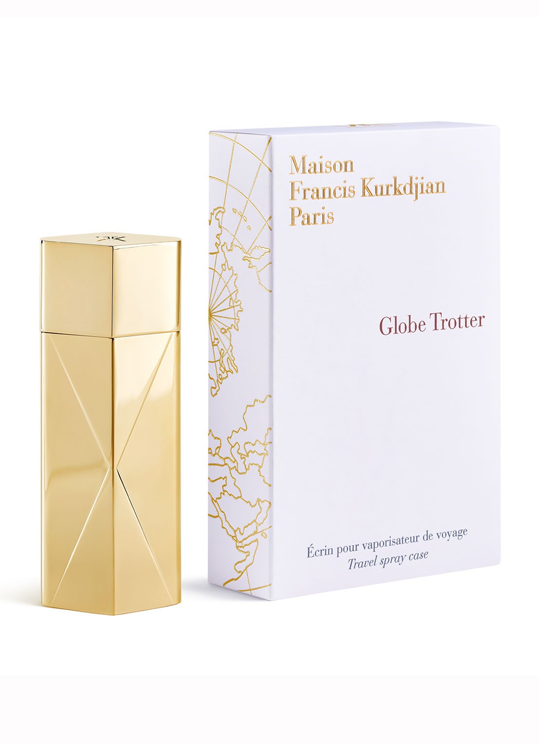 Maison Francis Kurkdjian Globe Trotter Gold Edition travel spray case - parfumverstuiver - voorkant 3 undefined