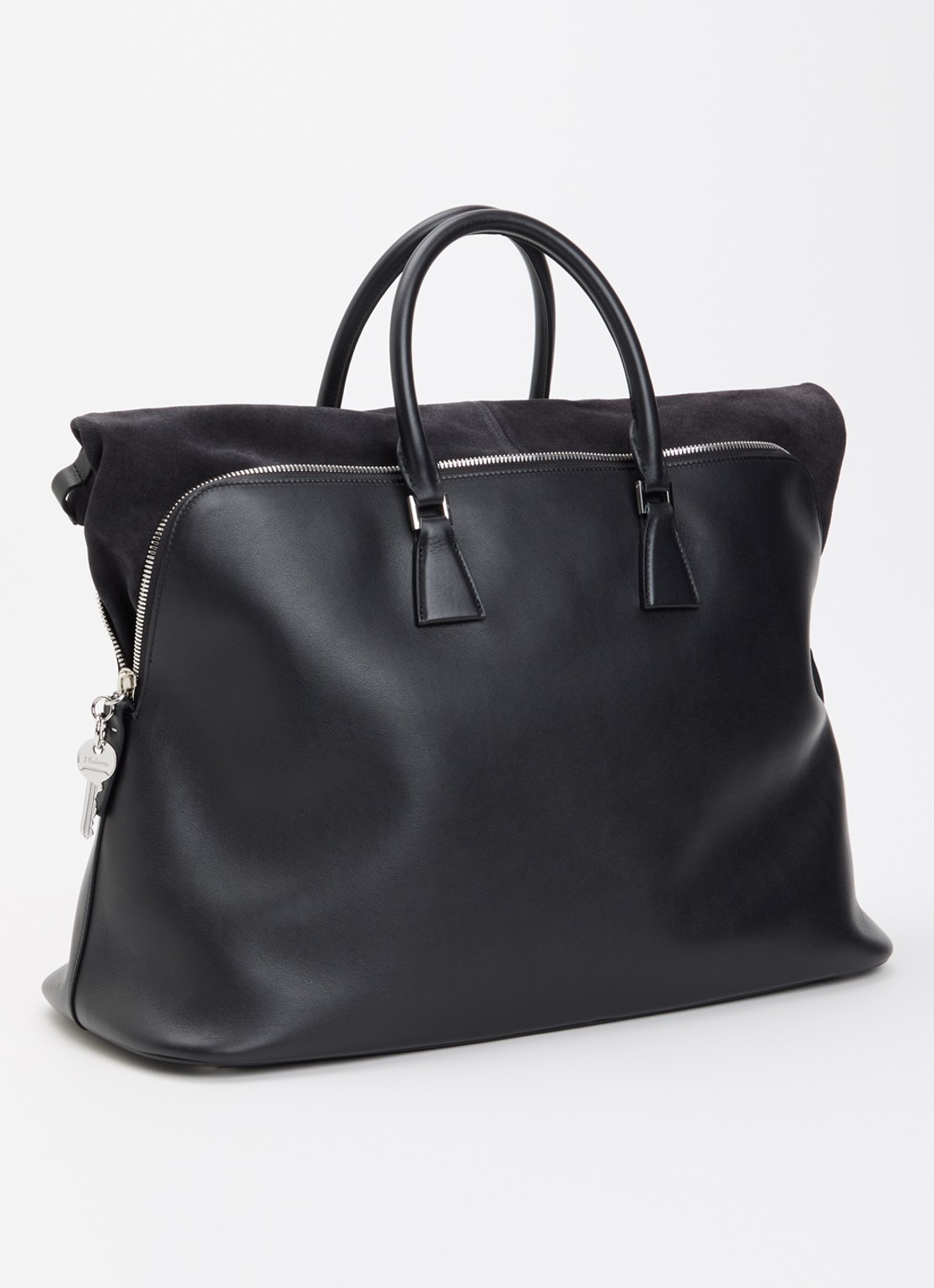 Maison Margiela 5ac XL Soft handtas van kalfsleer met afneembare schouderriem - achterkant 5 zwart