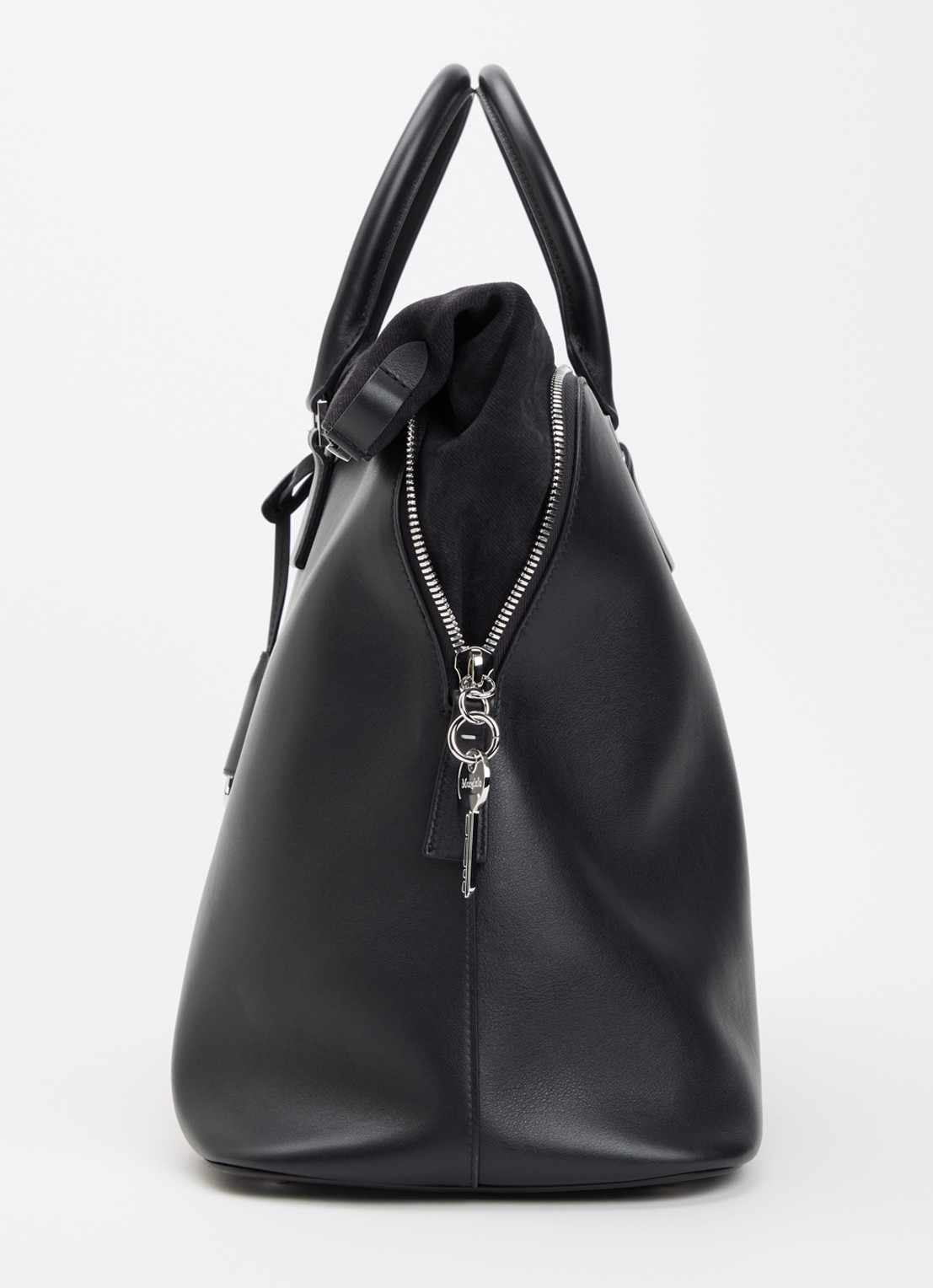 Maison Margiela 5ac XL Soft handtas van kalfsleer met afneembare schouderriem - detail 2 zwart