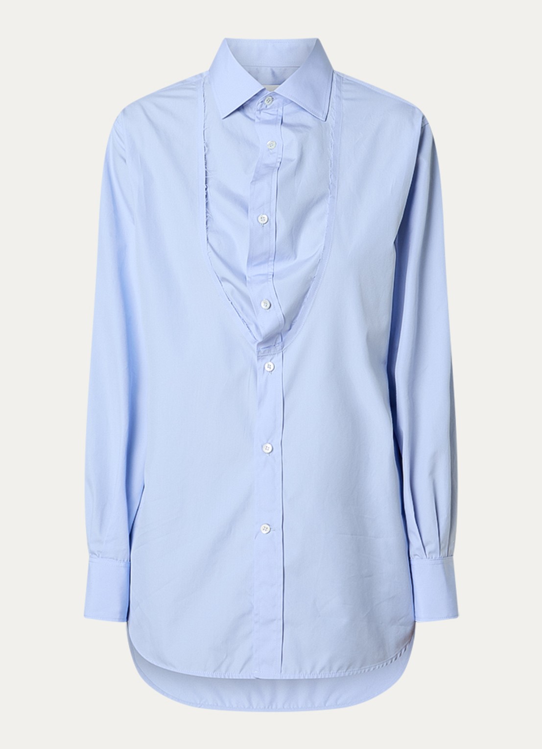 Maison Margiela Blouse met kraag - voorkant blauw
