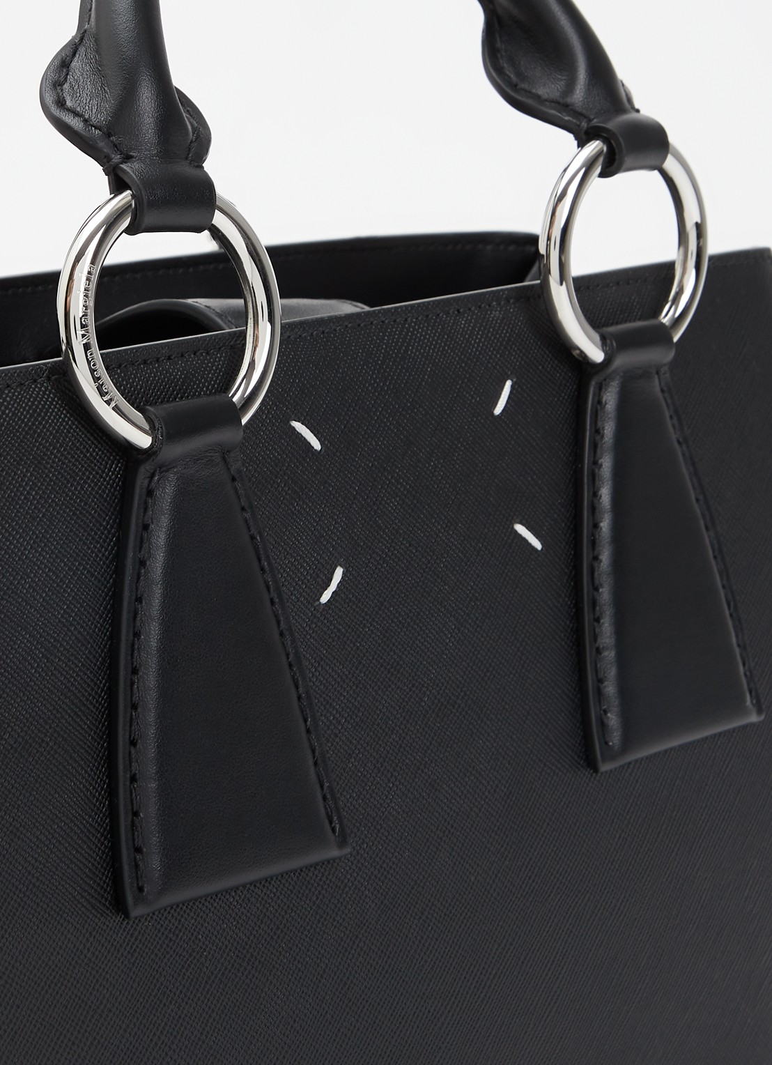 Maison Margiela Doll handtas van kalfsleer met afneembare schouderriem - detail 4 zwart