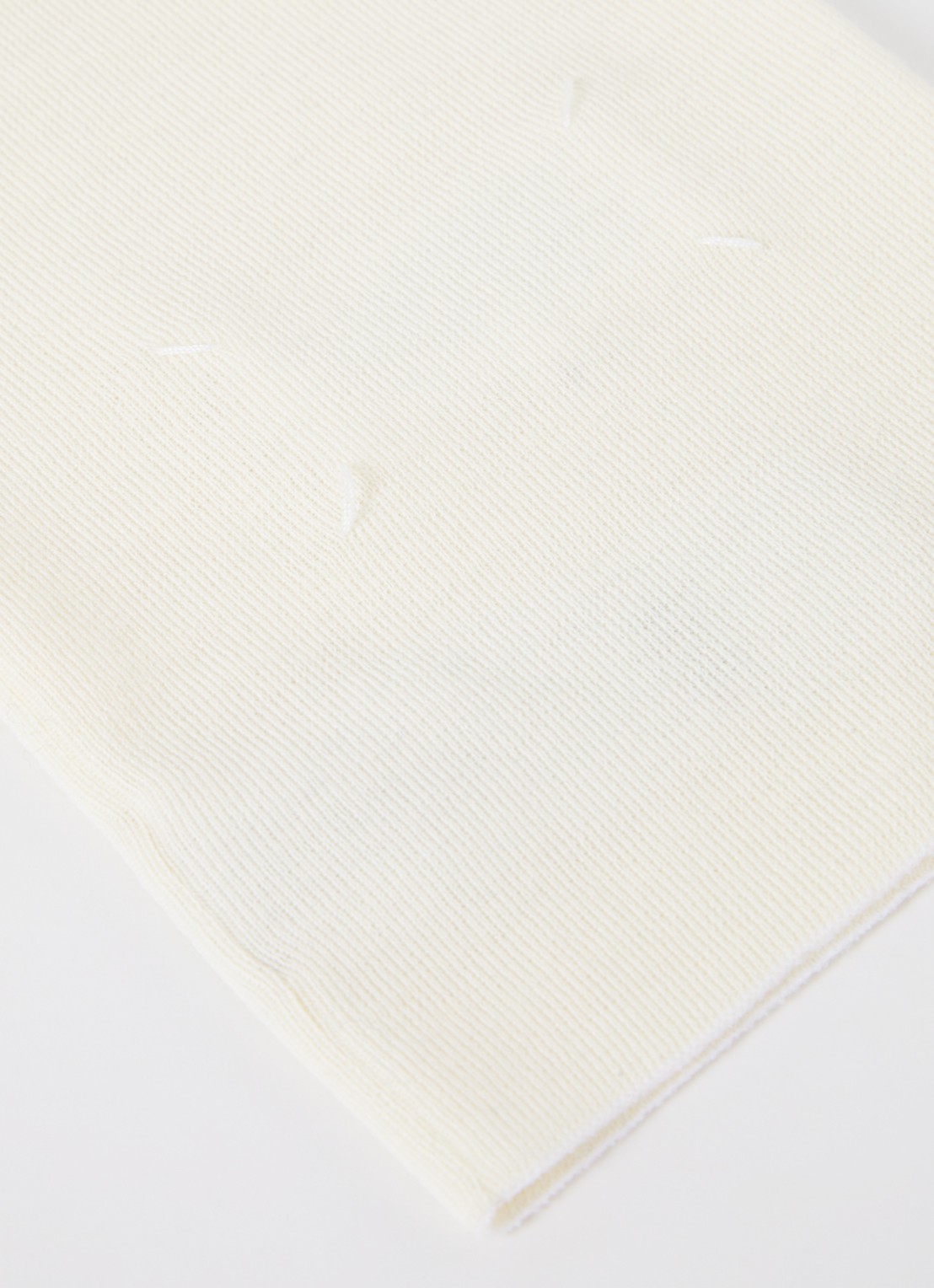 Maison Margiela Fijngebreide colsjaal van wol - detail 3 gebroken wit