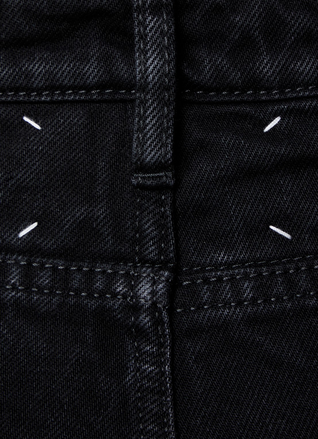 Maison Margiela High waist flared jeans met gekleurde wassing - detail 6 zwart