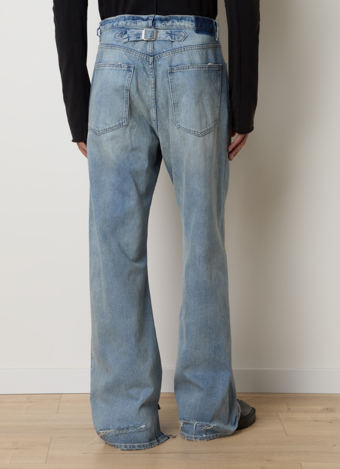 Maison Margiela Loose fit jeans met lichte wassing - achterkant 6 indigo