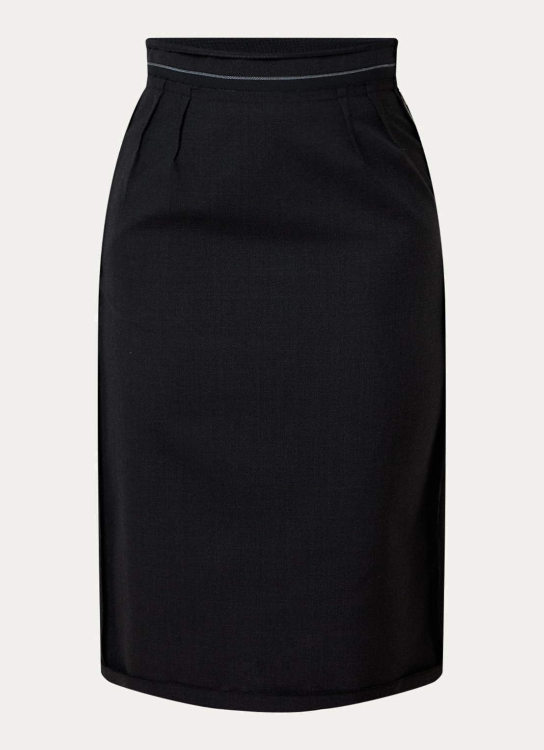 Maison Margiela Midi rok van wol - voorkant 4 zwart