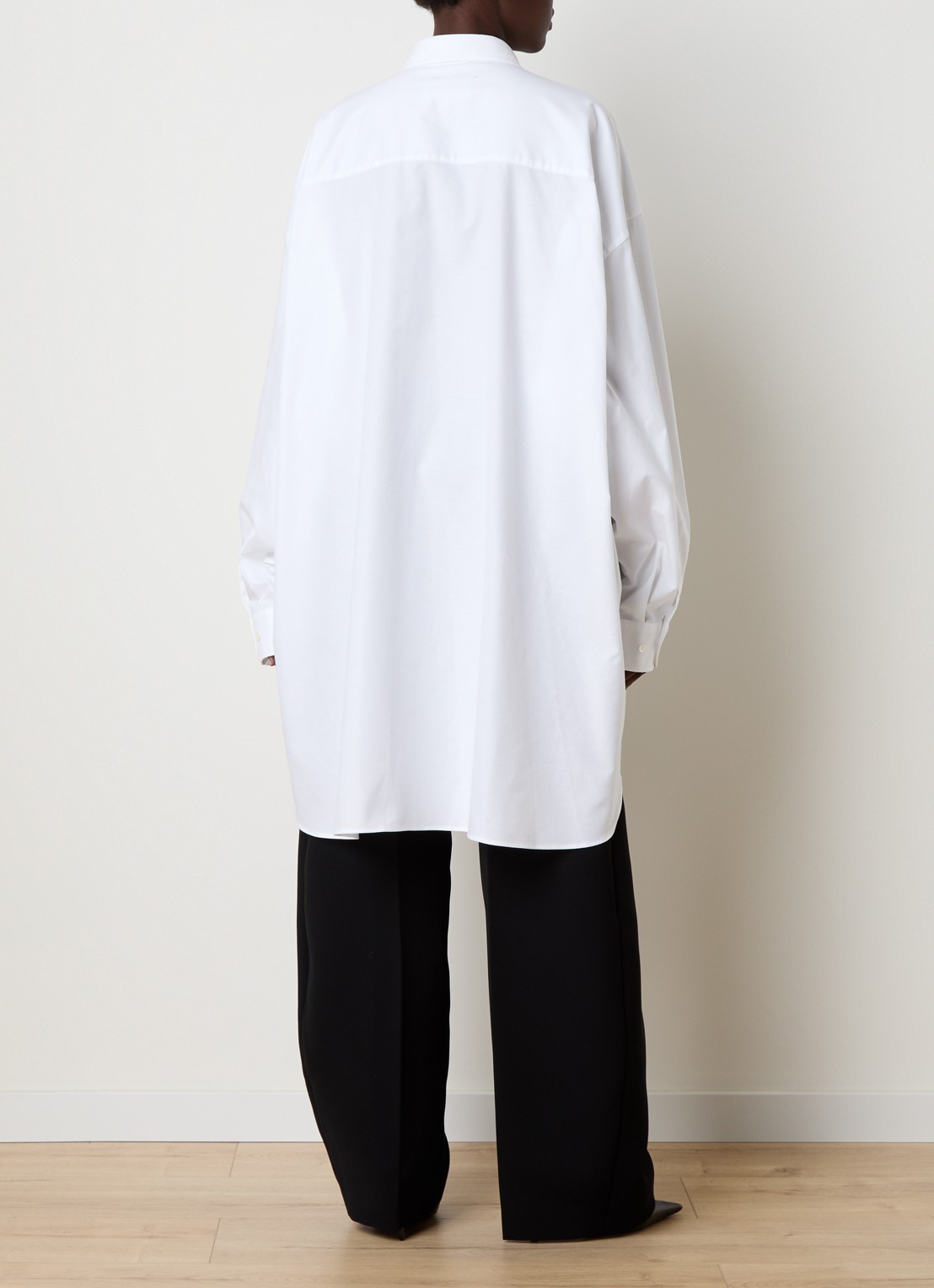 Maison Margiela Oversized blouse met borstzak - achterkant 5 wit