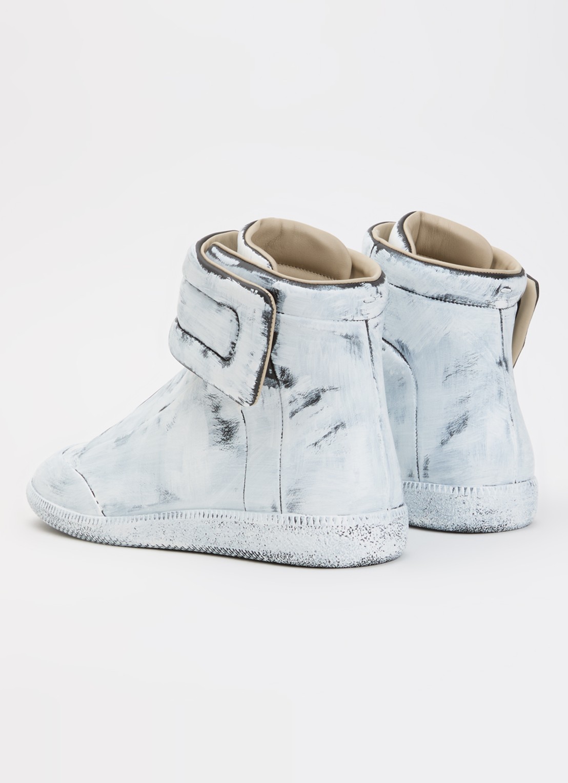 Maison Margiela Paint Future sneaker van kalfsleer - achterkant wit