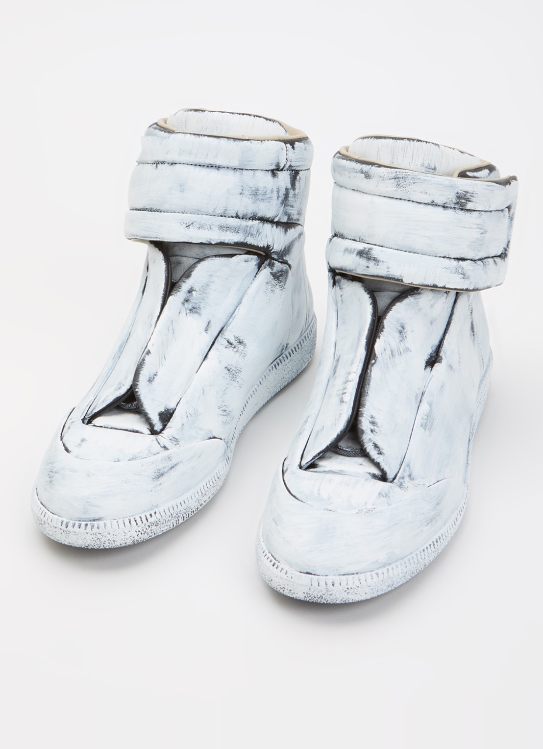 Maison Margiela Paint Future sneaker van kalfsleer - detail 3 wit