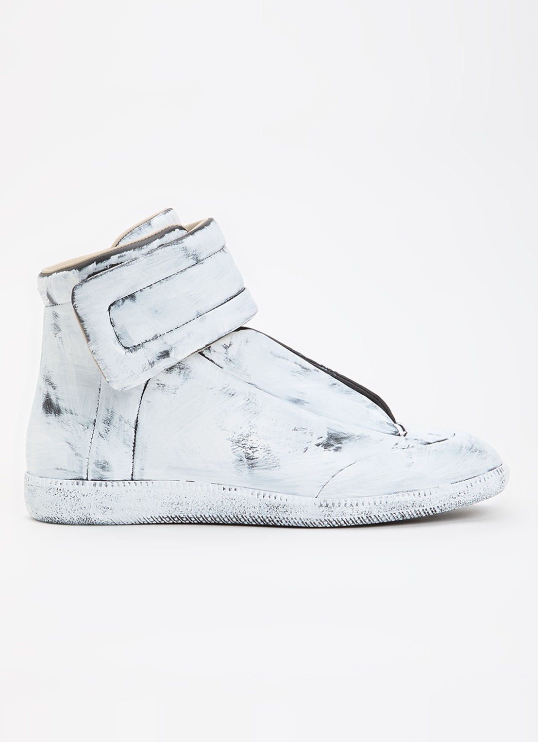 Maison Margiela Paint Future sneaker van kalfsleer - voorkant 2 wit