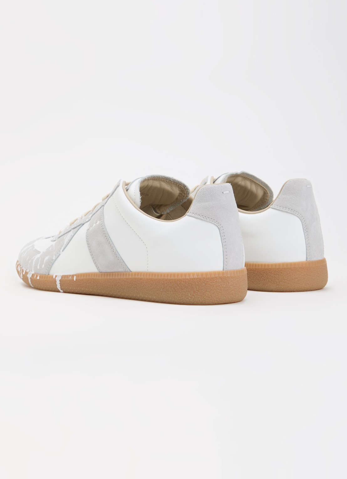 Maison Margiela Paint Replica sneaker van kalfsleer met details van kalfssuède - achterkant 6 wit