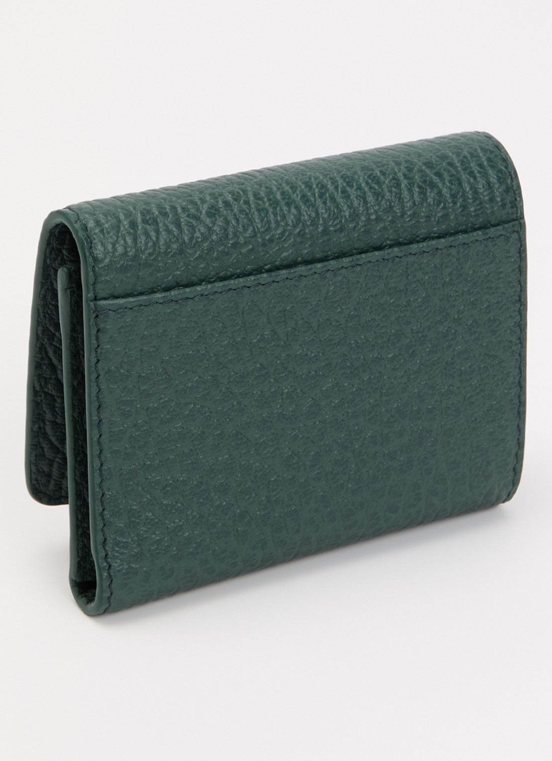 Maison Margiela portemonnee van leer - achterkant groen
