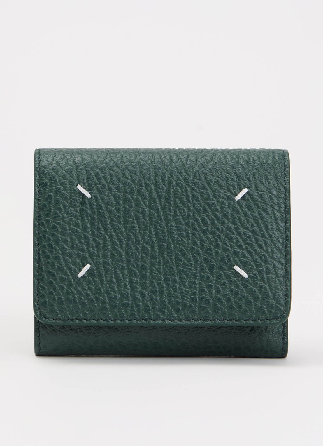 Maison Margiela portemonnee van leer - voorkant 2 groen