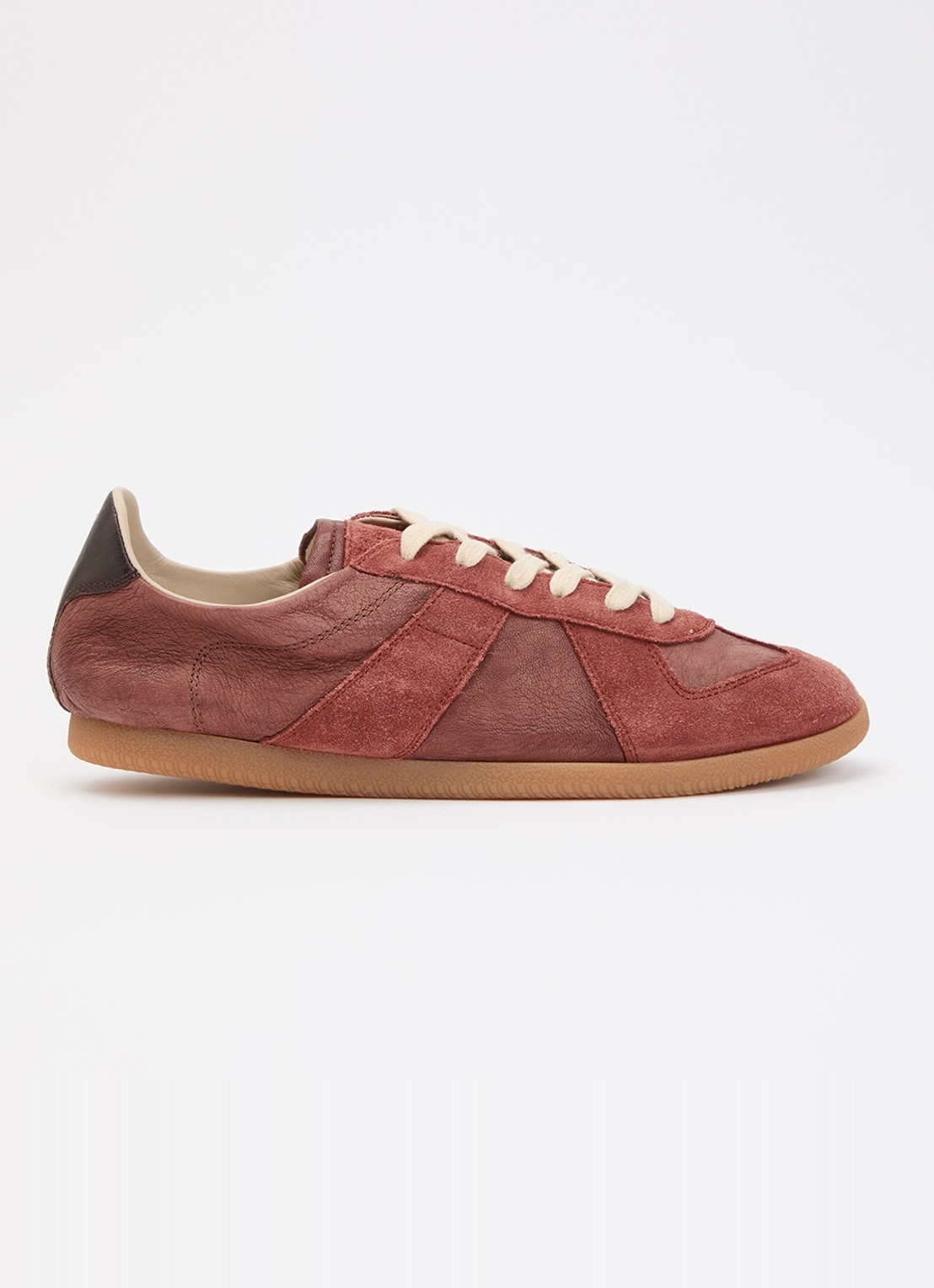 Maison Margiela Replica 6 sneaker met suède details - voorkant 6 roestbruin