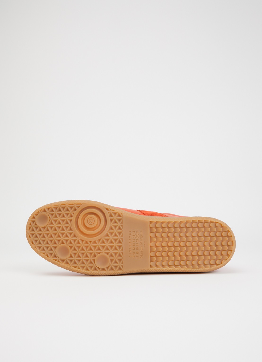 Maison Margiela Replica sneaker van kalfsleer met details van kalfssuède - detail 4 oranjerood