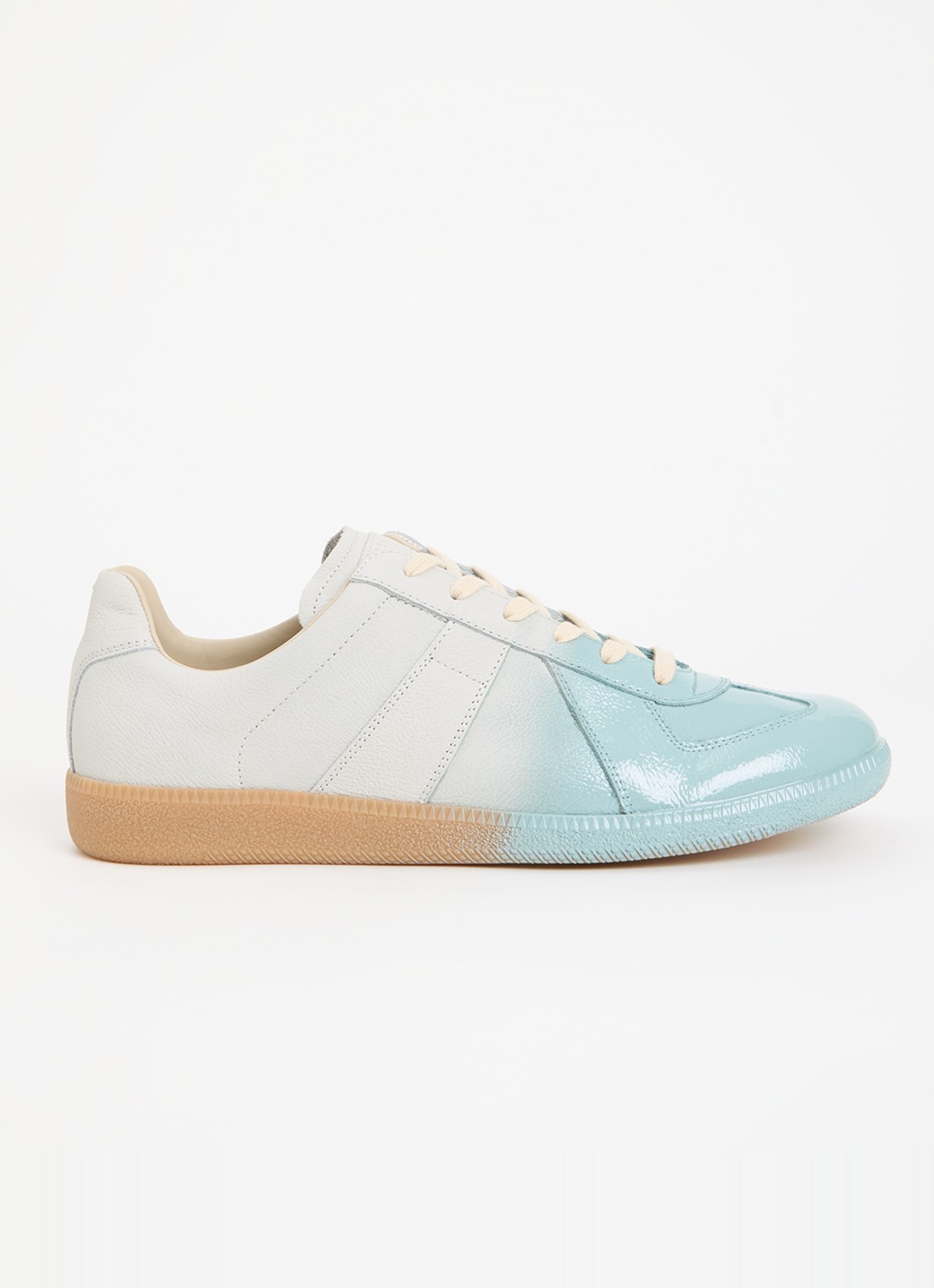 Maison Margiela Replica sneaker van kalfsleer - voorkant 6 turquoise