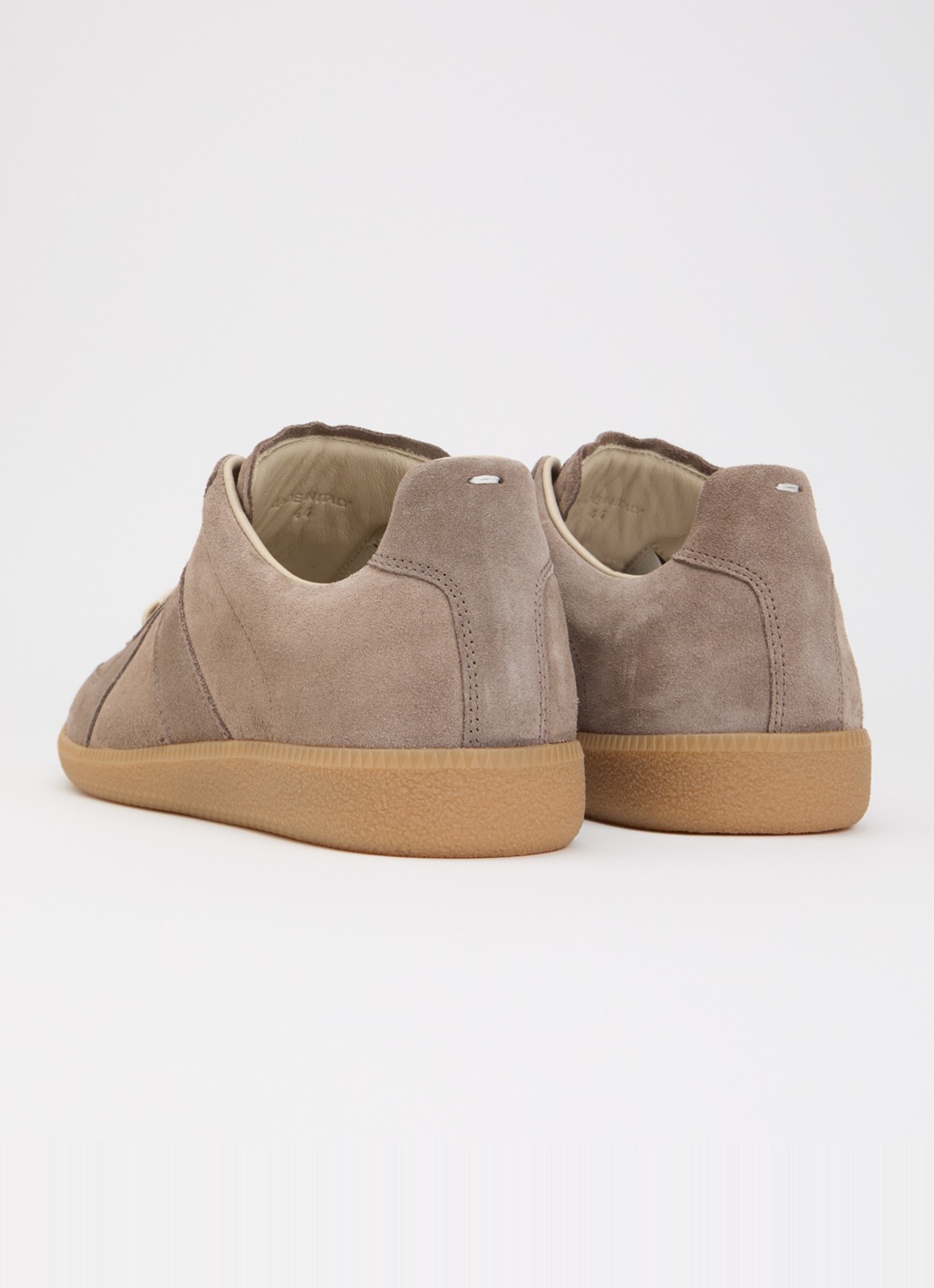 Maison Margiela Replica sneaker van kalfssuède - achterkant 6 taupe