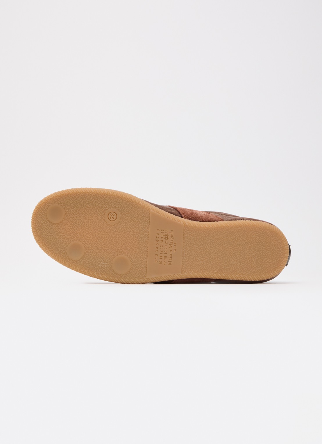 Maison Margiela Replica Soft sneaker van leer met suède details - detail 4 bruin