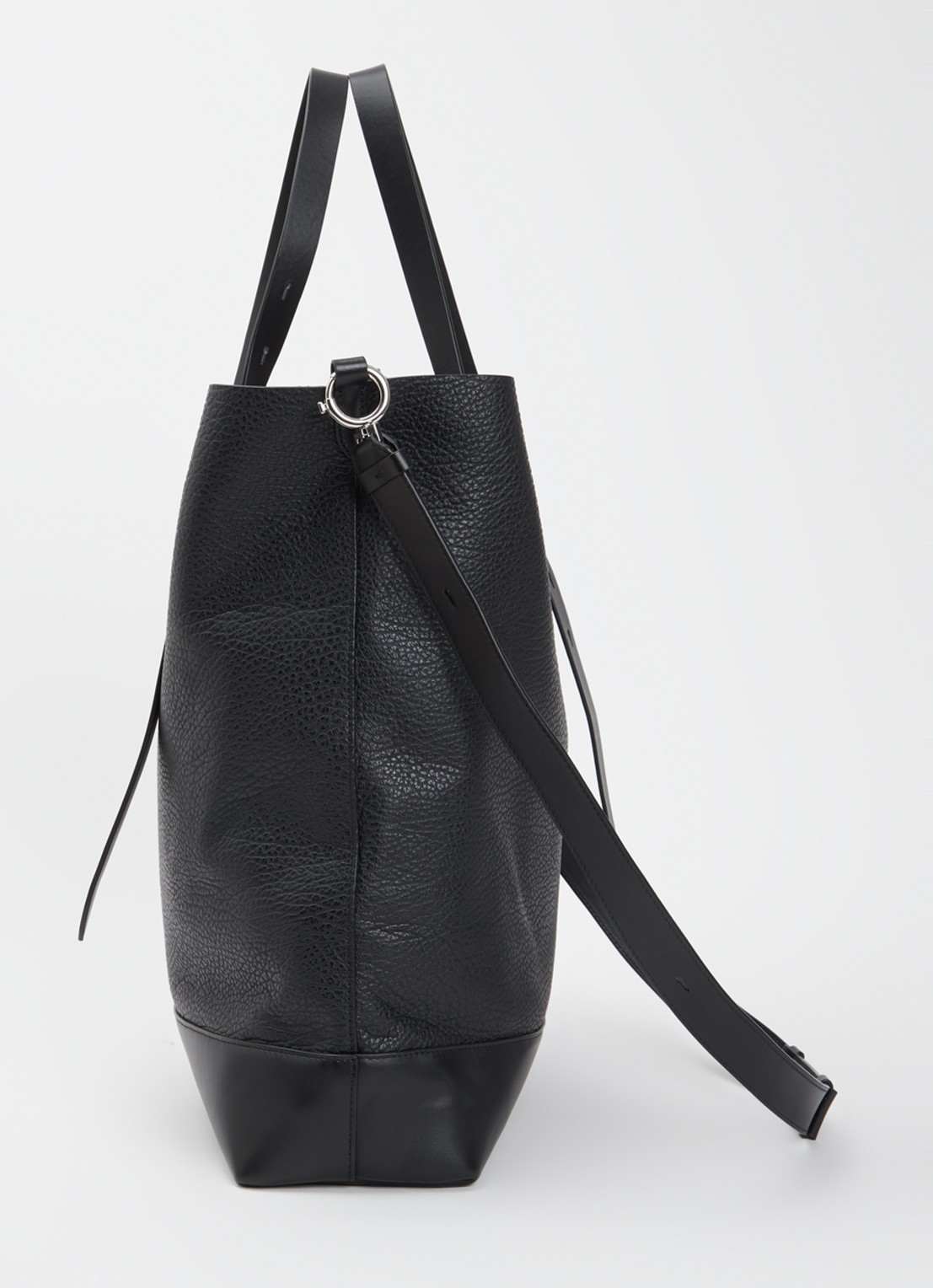 Maison Margiela Schoudertas van kalfsleer met verstelbare schouderriem - detail 3 zwart