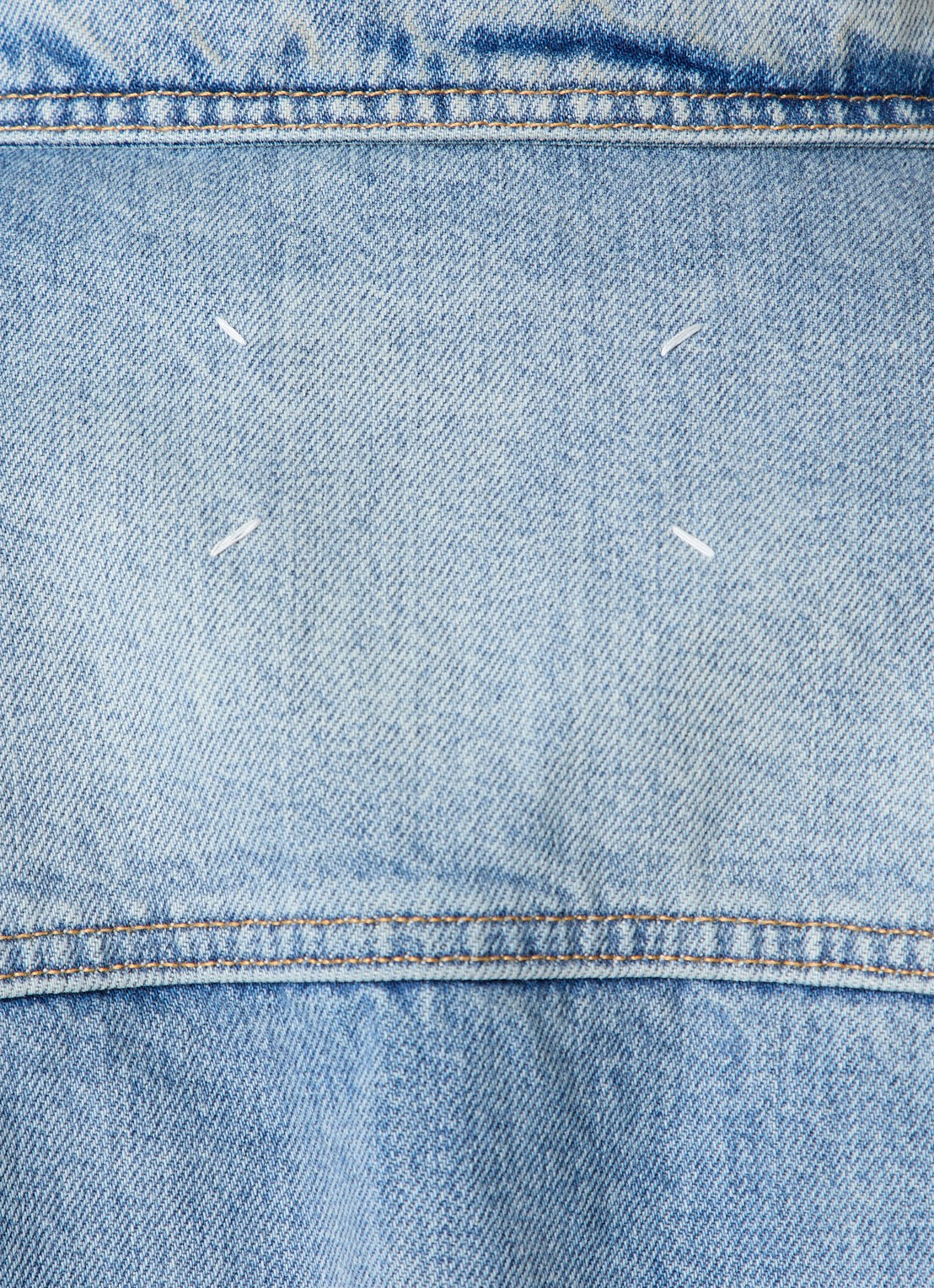 Maison Margiela Spijkerjas met verwassen afwerking - detail 2 indigo