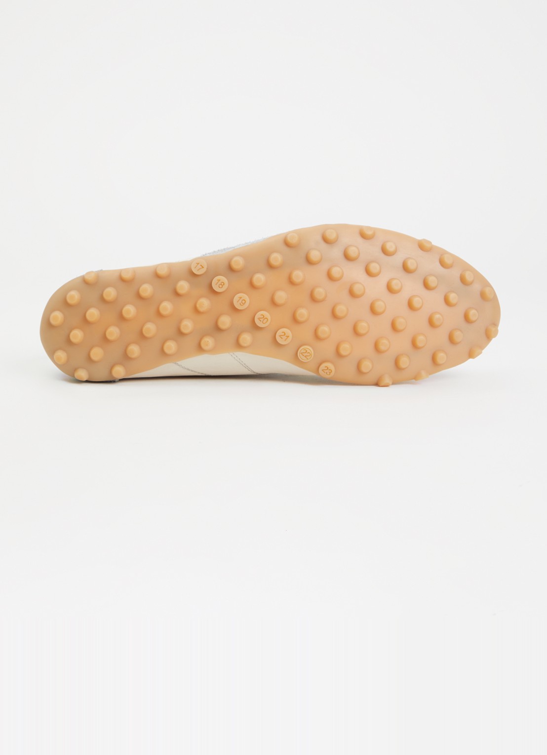 Maison Margiela Sprinters sneaker van geitenleer met details van kalfssuède - detail 4 creme