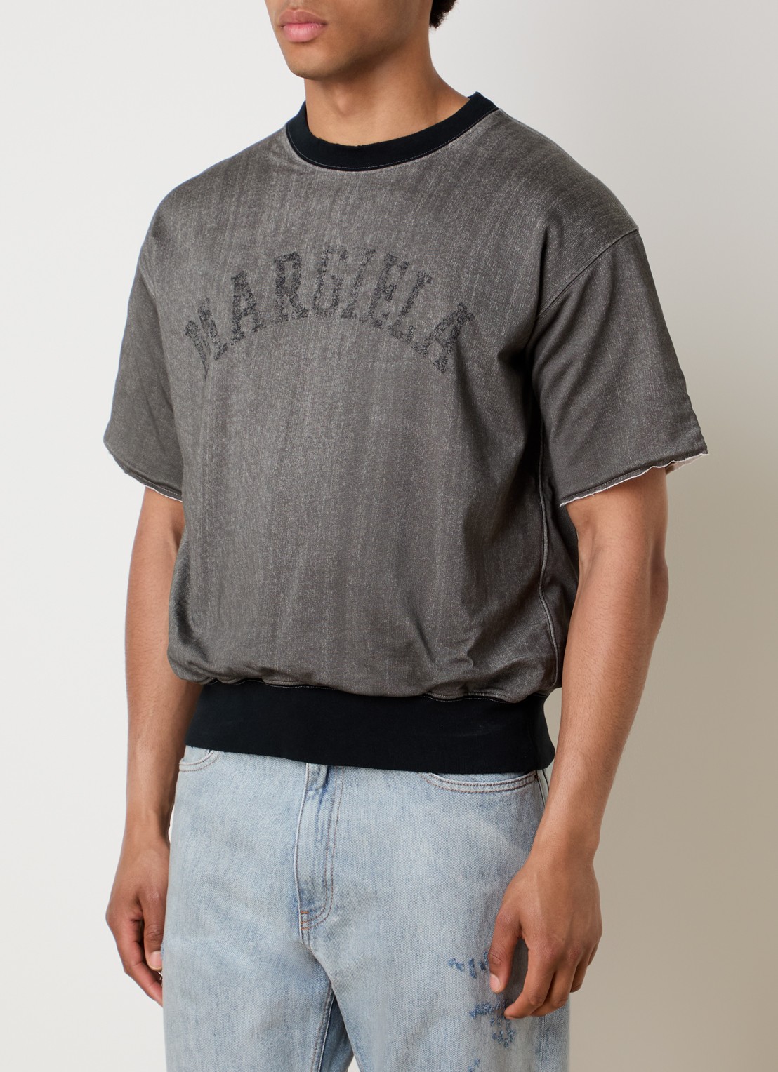 Maison Margiela Sweater met logo - detail 2 donkergrijs