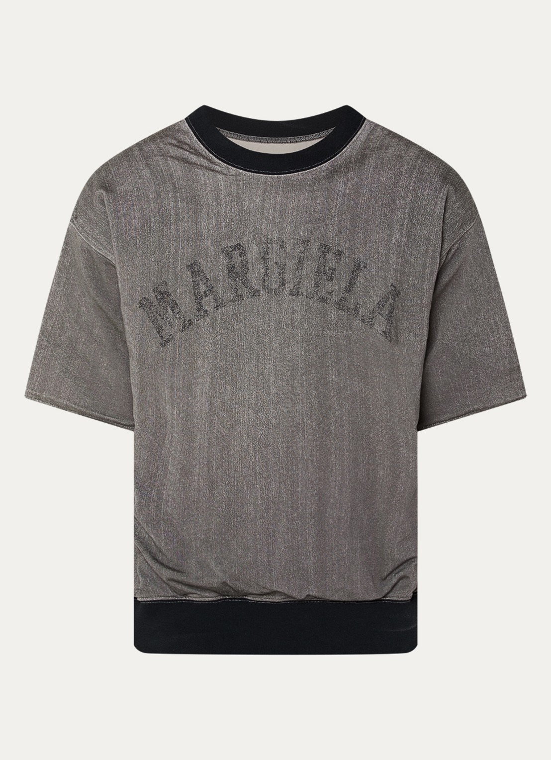 Maison Margiela Sweater met logo - voorkant 4 donkergrijs