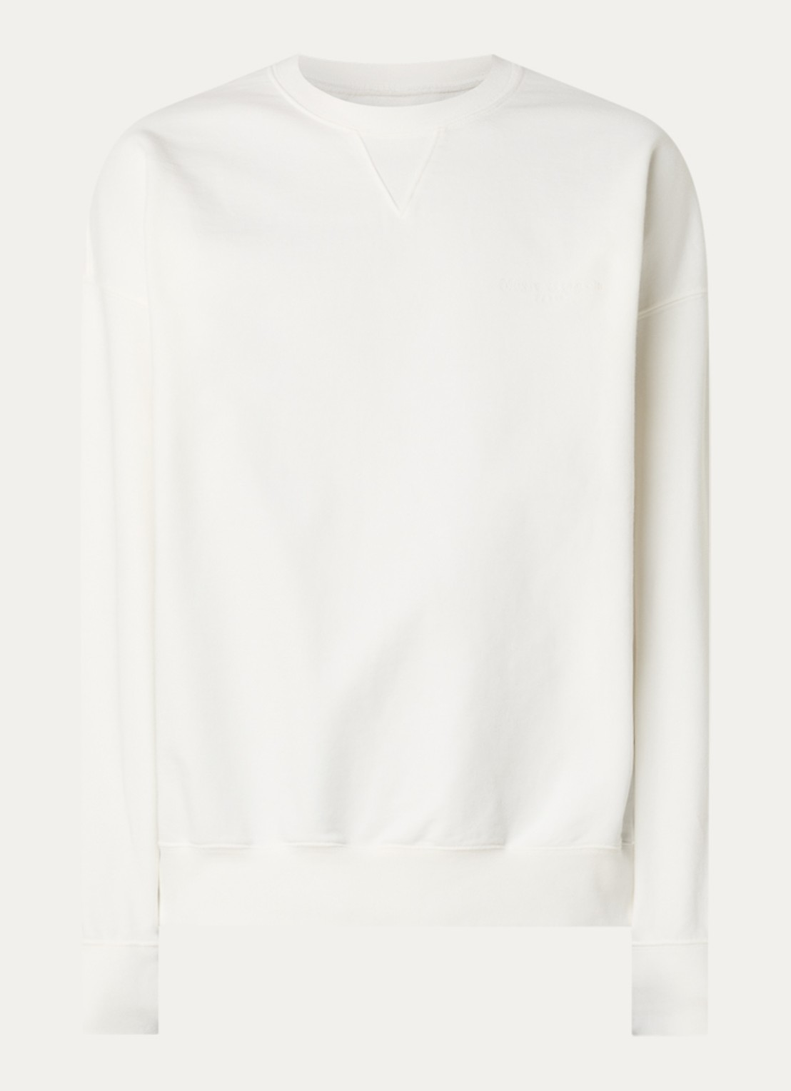 Maison Margiela Sweater met logoborduring - voorkant gebroken wit