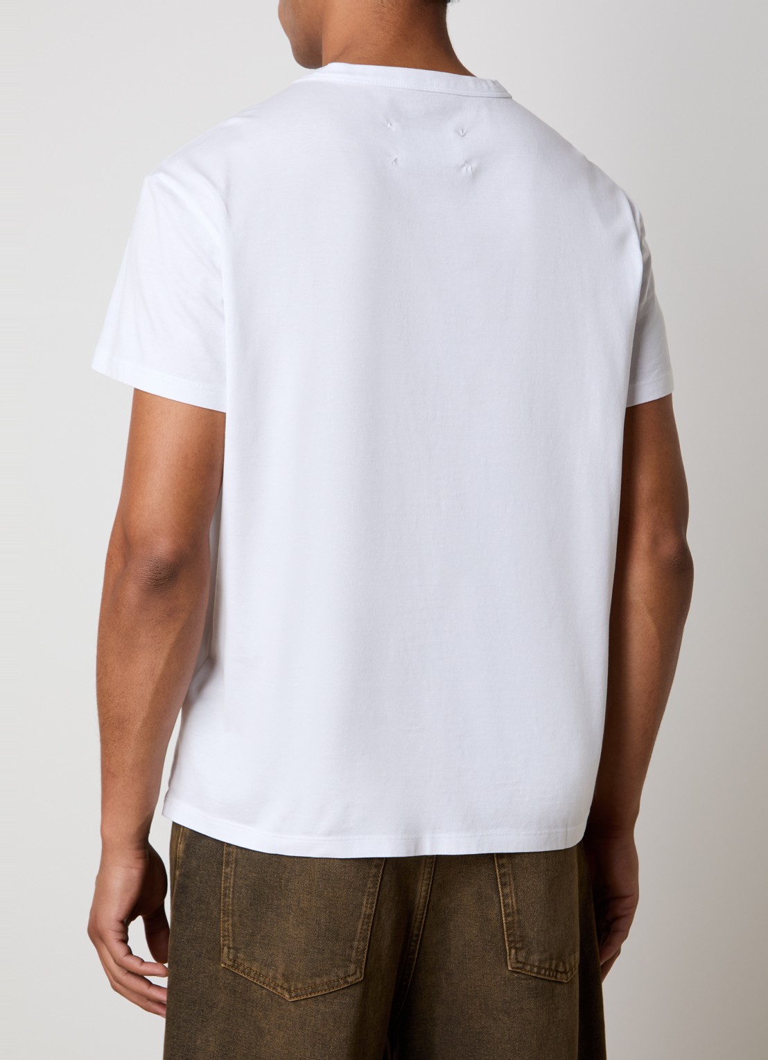 Maison Margiela T-shirt met logoborduring - achterkant 5 wit