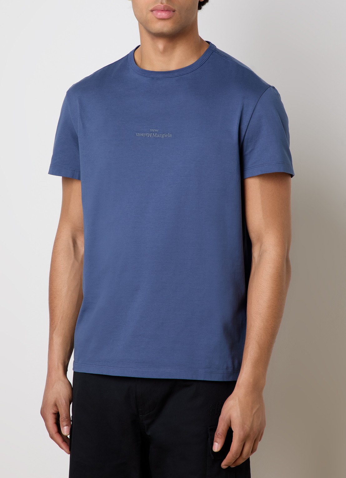 Maison Margiela T-shirt met logoborduring - detail 3 beige