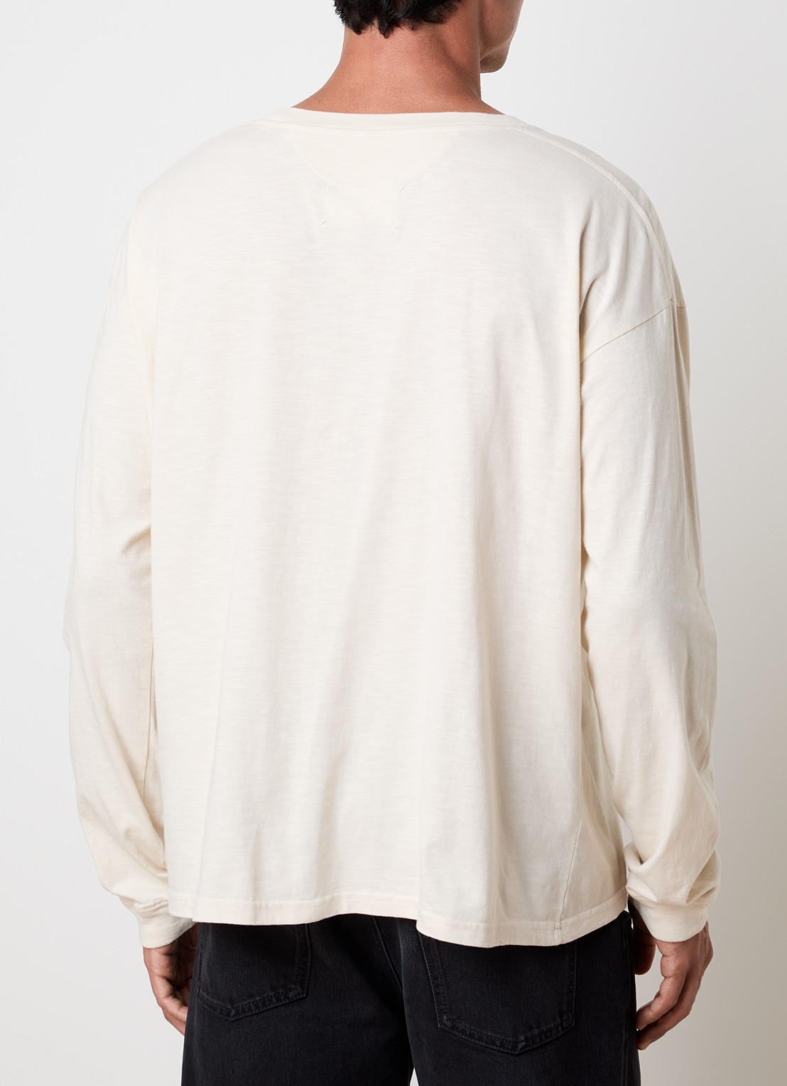 Maison Margiela T-shirt met logoprint - achterkant 5 creme