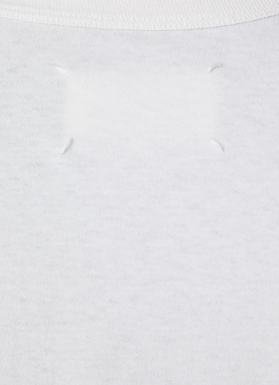 Maison Margiela T-shirt met ronde hals - detail 5 wit