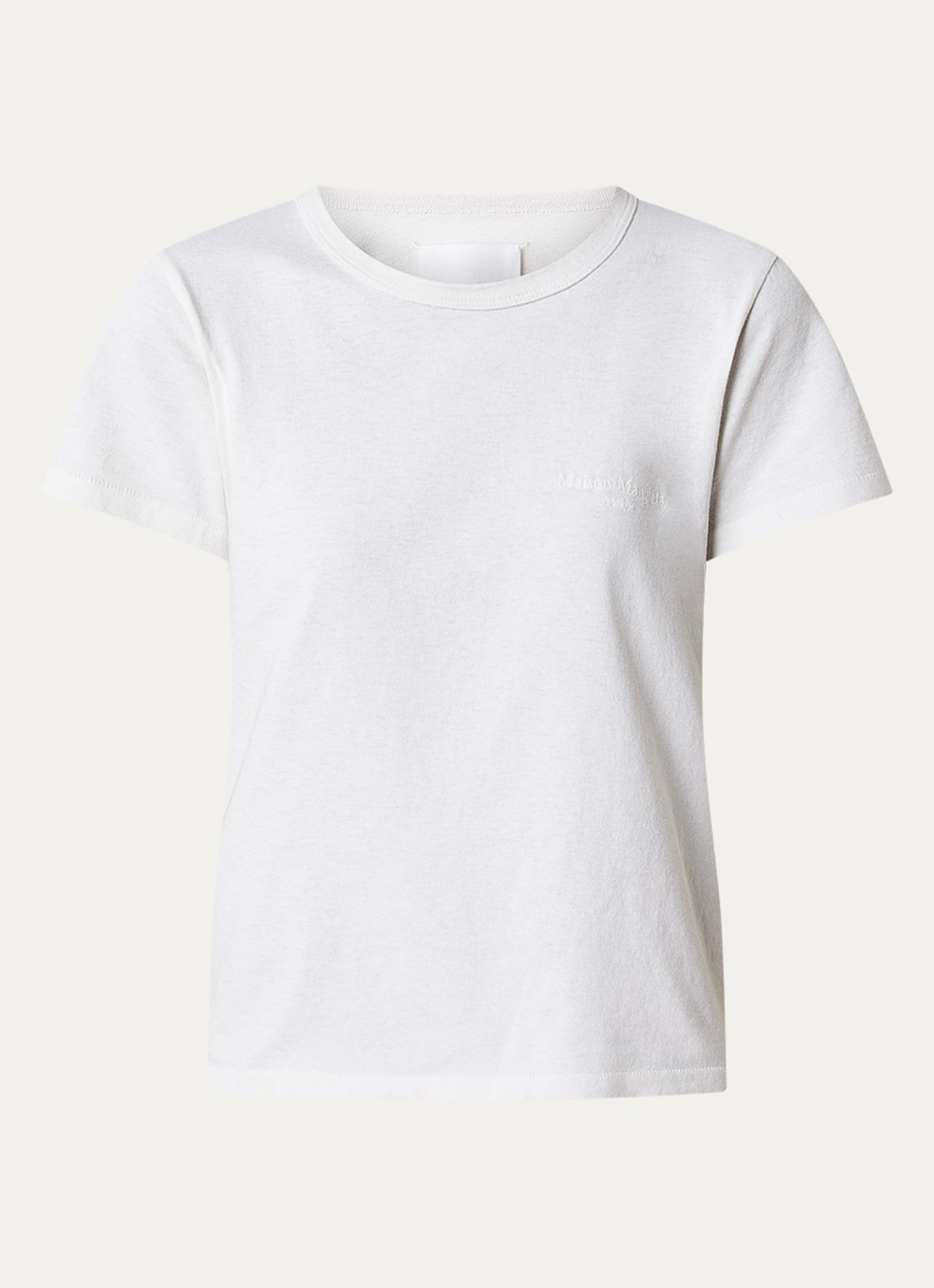 Maison Margiela T-shirt met ronde hals - voorkant wit