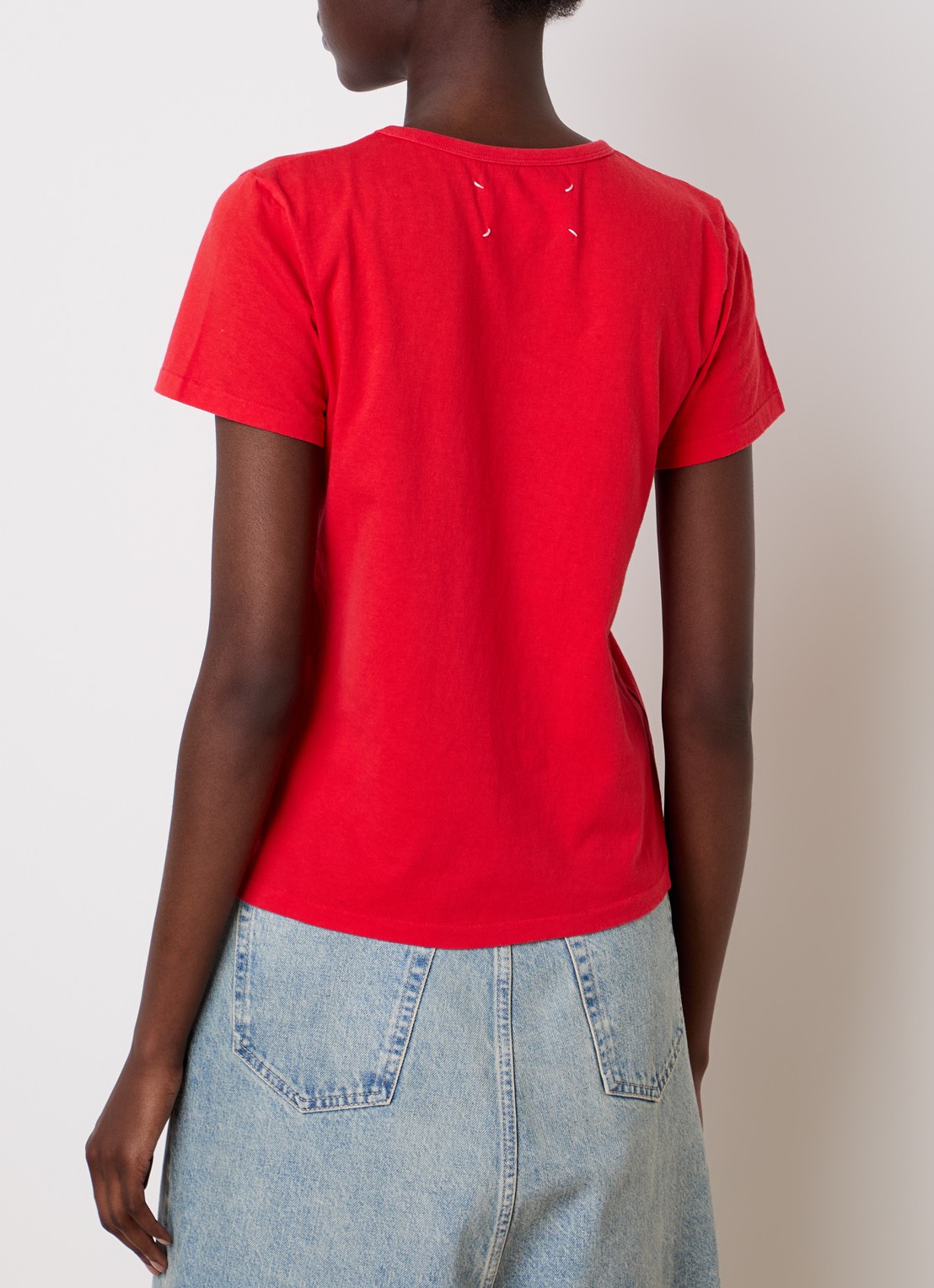 Maison Margiela T-shirt met ronde hals - achterkant 5 rood